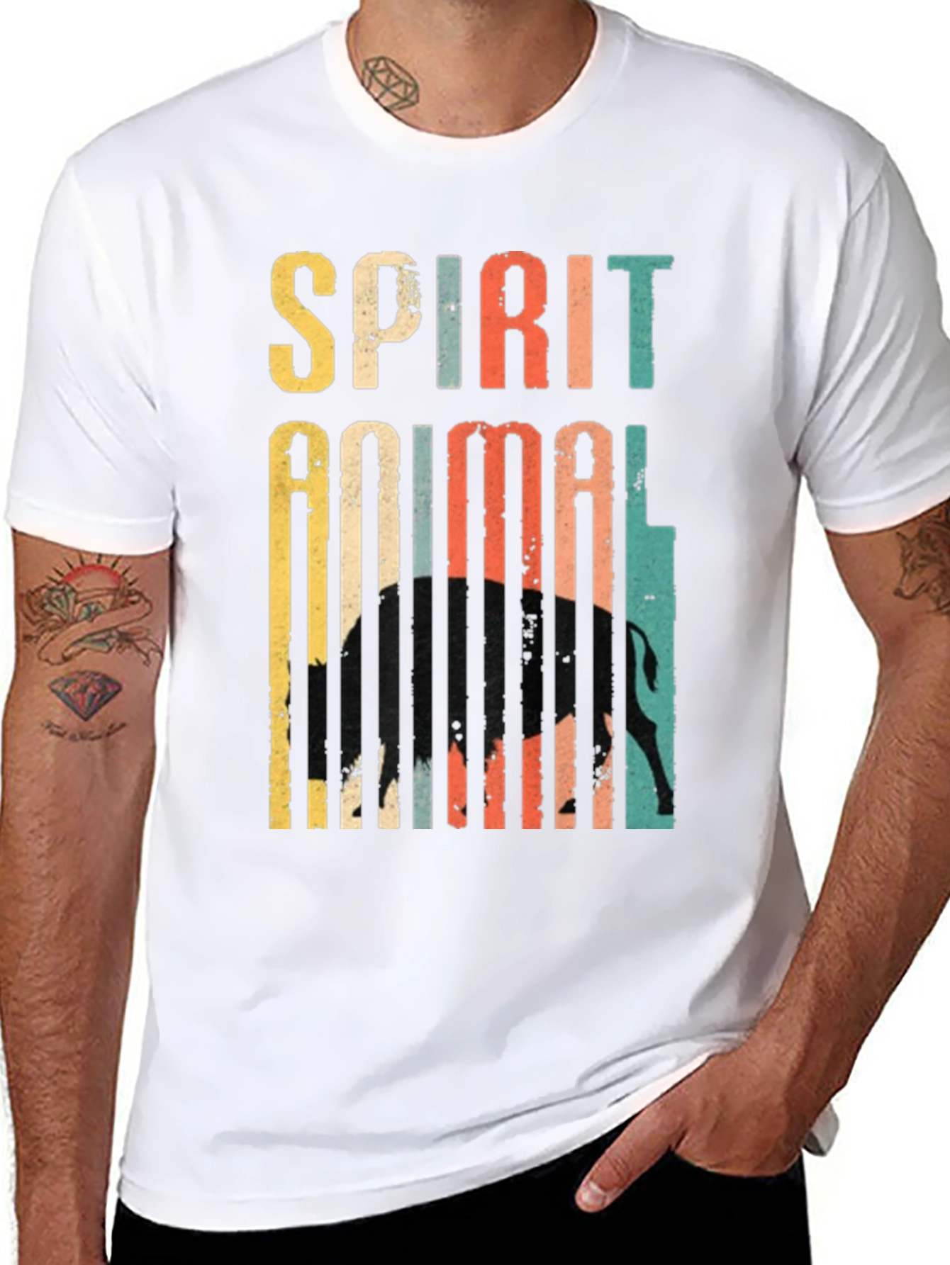 Spirit Animal Buffalo Retro T-Shirt