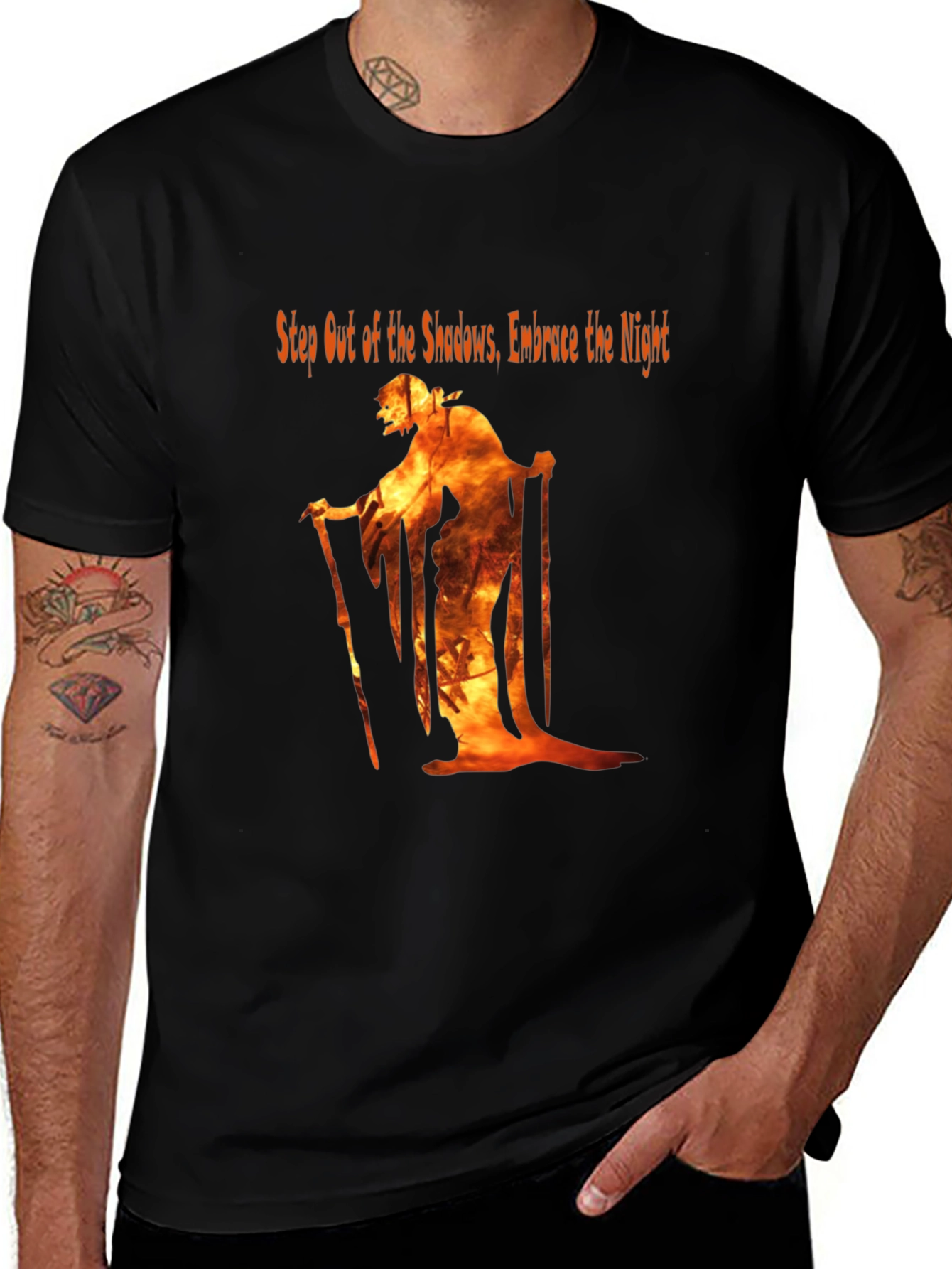 Shadow Embrace Graphic Tee - Black