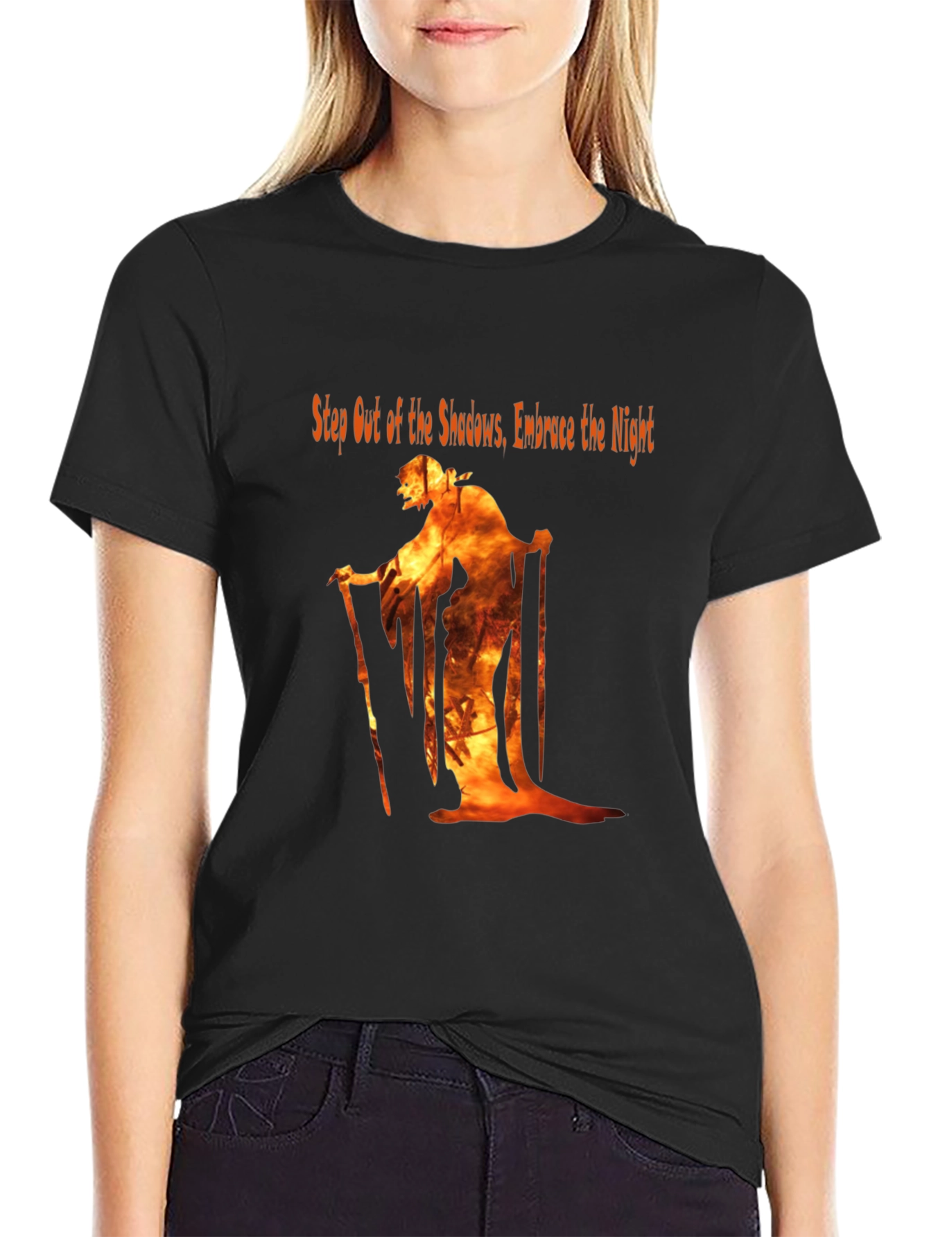 Shadow Embrace Graphic Tee - Black