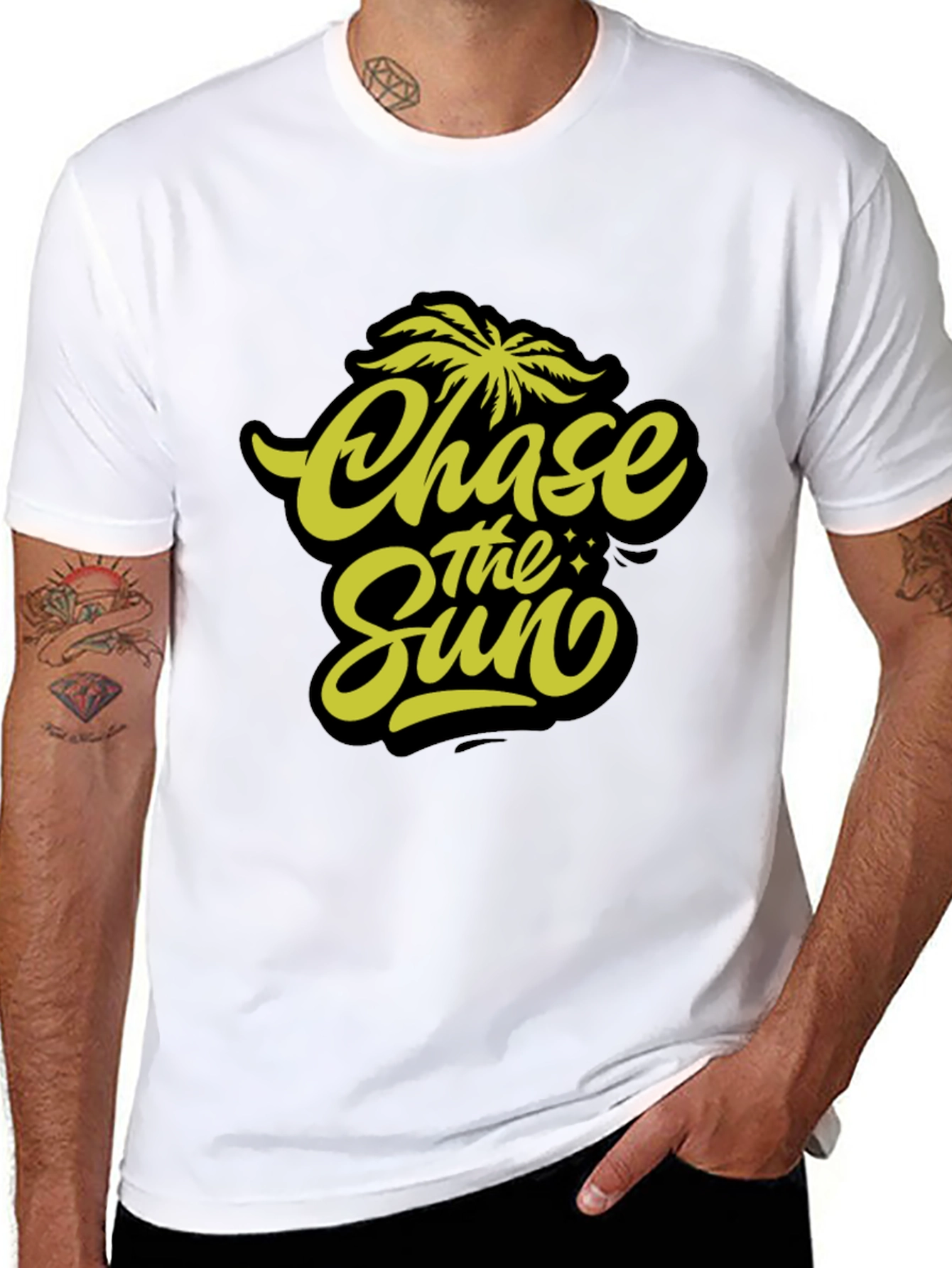 Chase The Sun Graphic Tee - Black T-Shirt