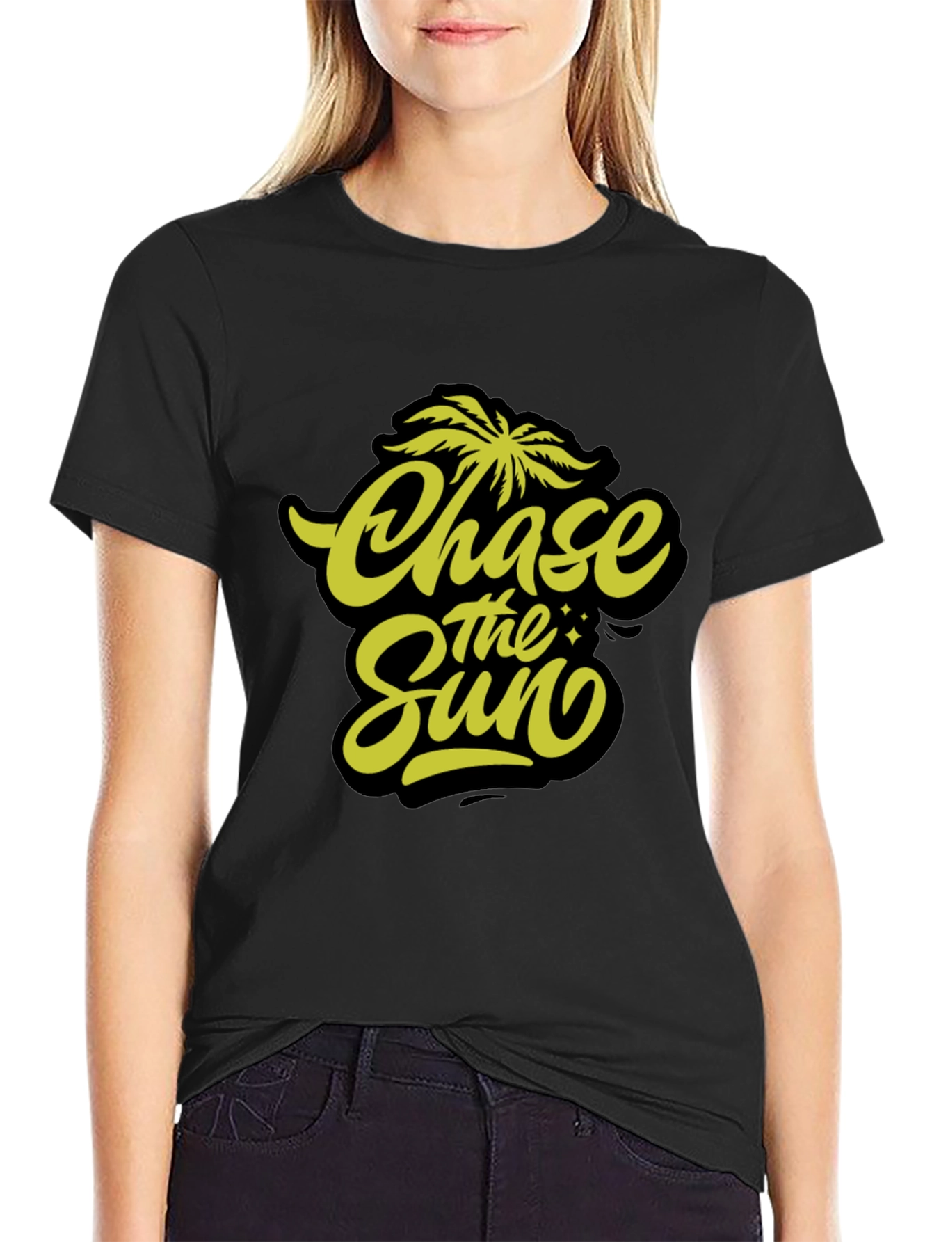 Chase The Sun Graphic Tee - Black T-Shirt