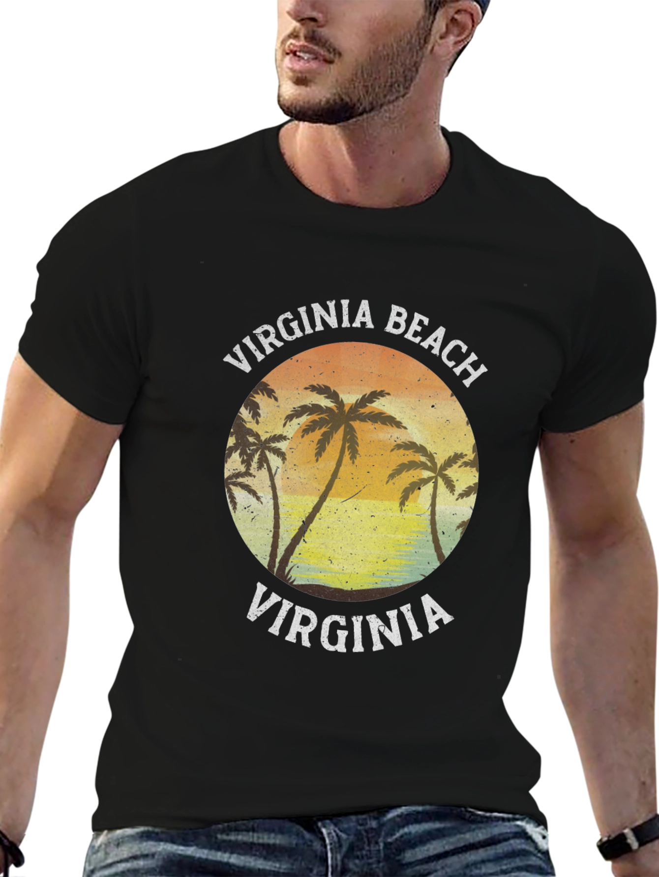 Virginia Beach Sunset Graphic T-Shirt
