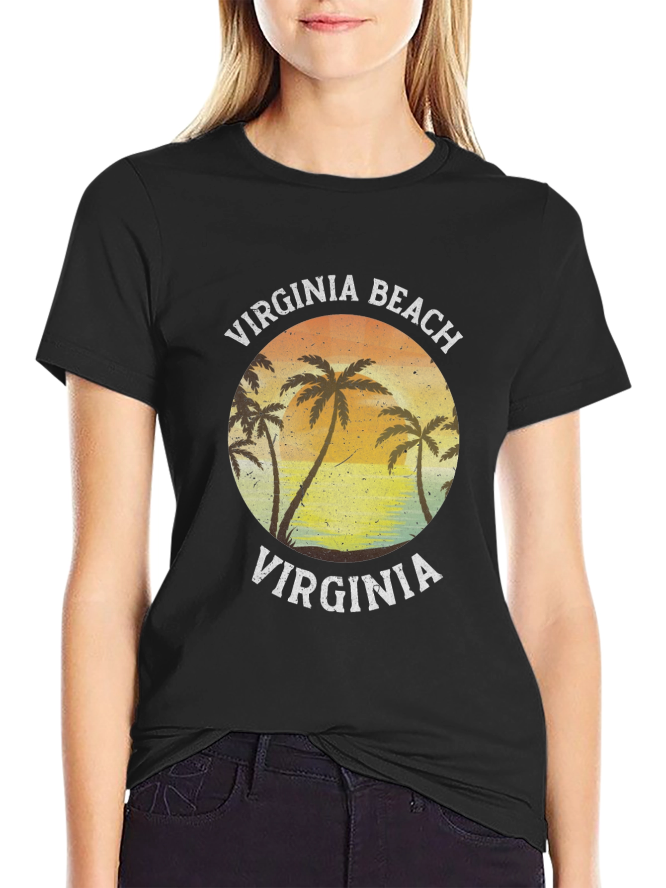 Virginia Beach Sunset Graphic T-Shirt