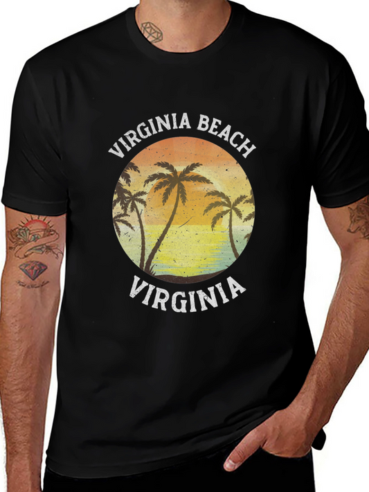 Virginia Beach Sunset Graphic T-Shirt