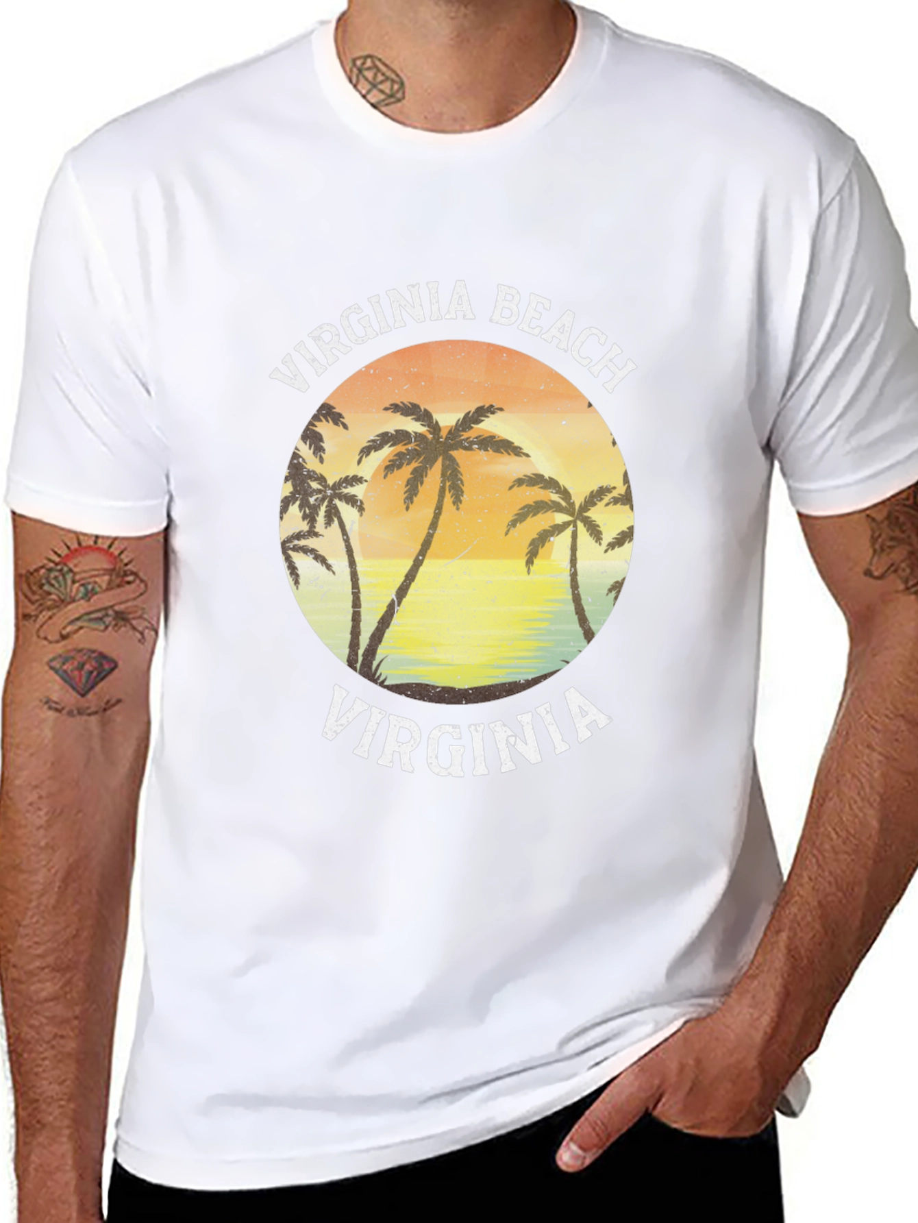 Virginia Beach Sunset Graphic T-Shirt