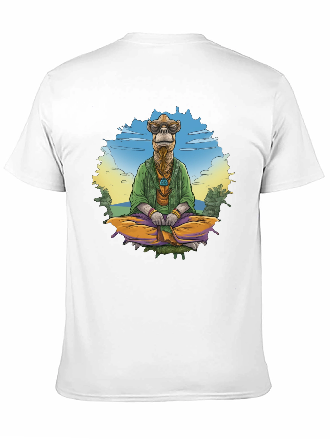 Zen Camel T-Shirt - Meditating Desert Vibes