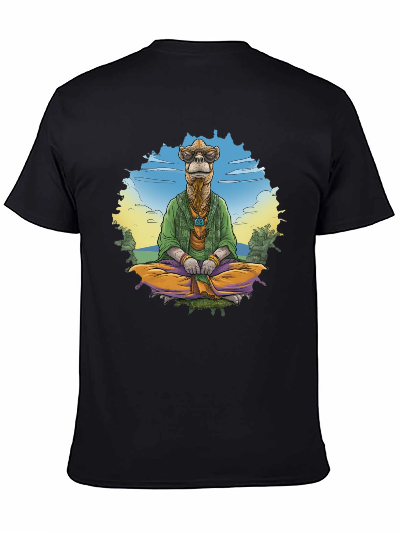 Zen Camel T-Shirt - Meditating Desert Vibes
