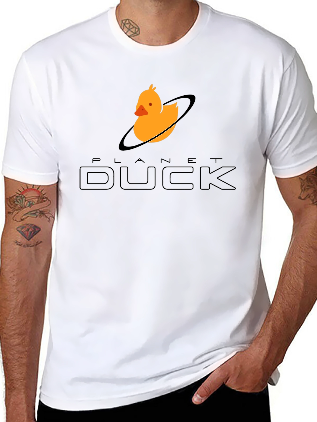 Planet Duck Black Graphic Tee