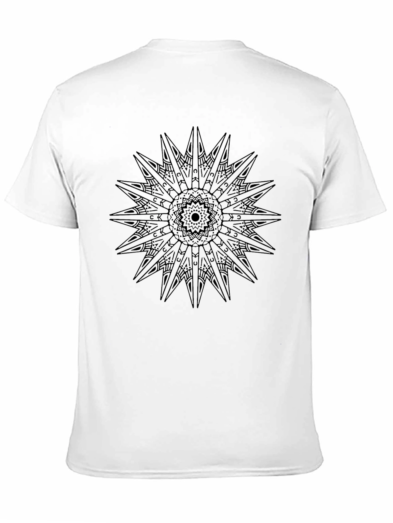 Black Star Mandala Graphic Tee - Casual Comfort