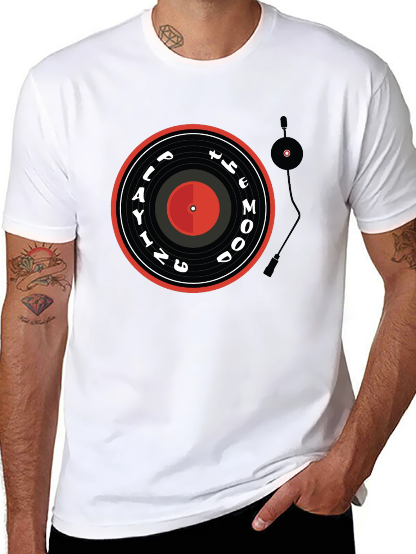 Playing the Mood Black Graphic Tee