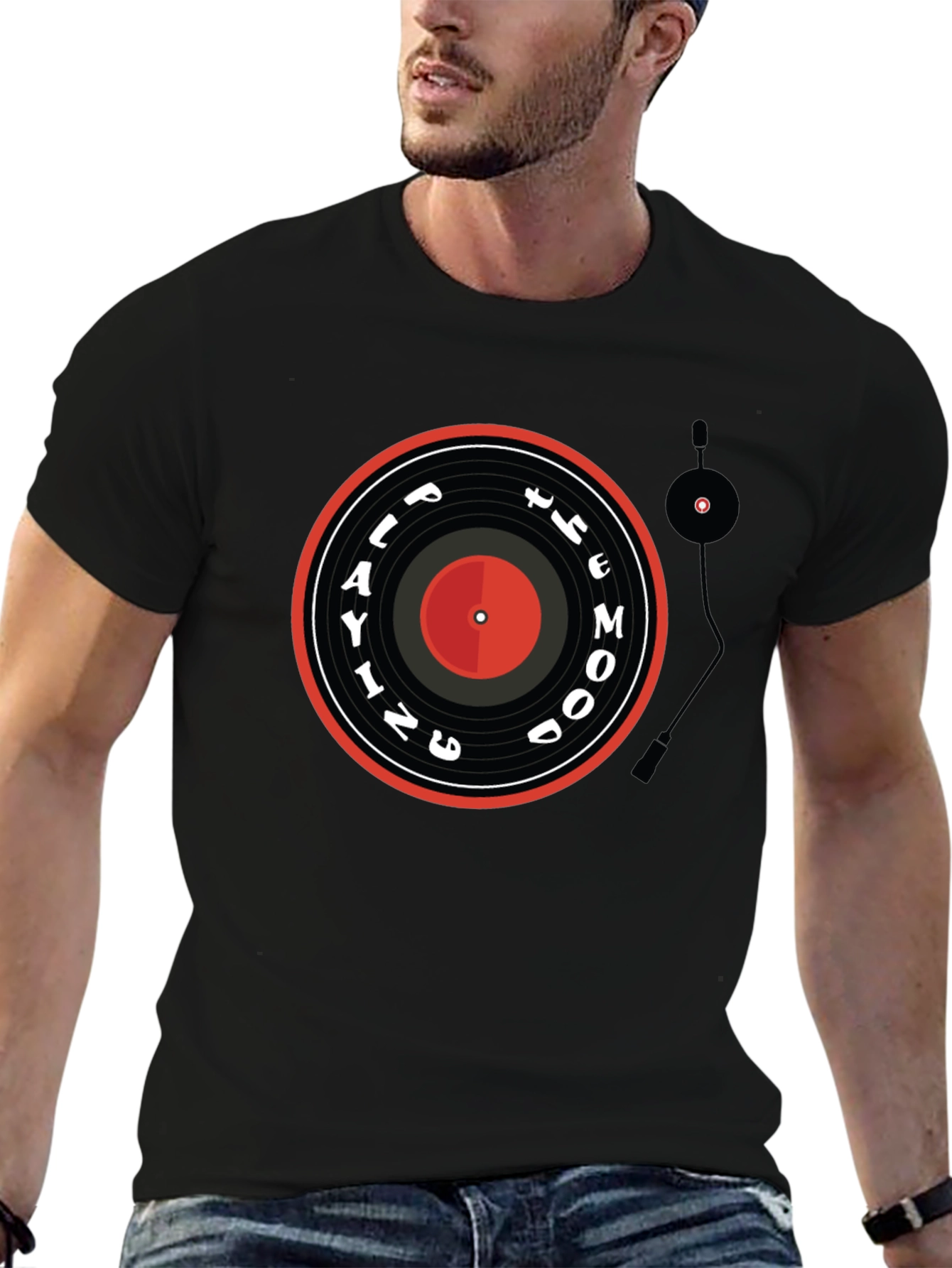 Playing the Mood Black Graphic Tee