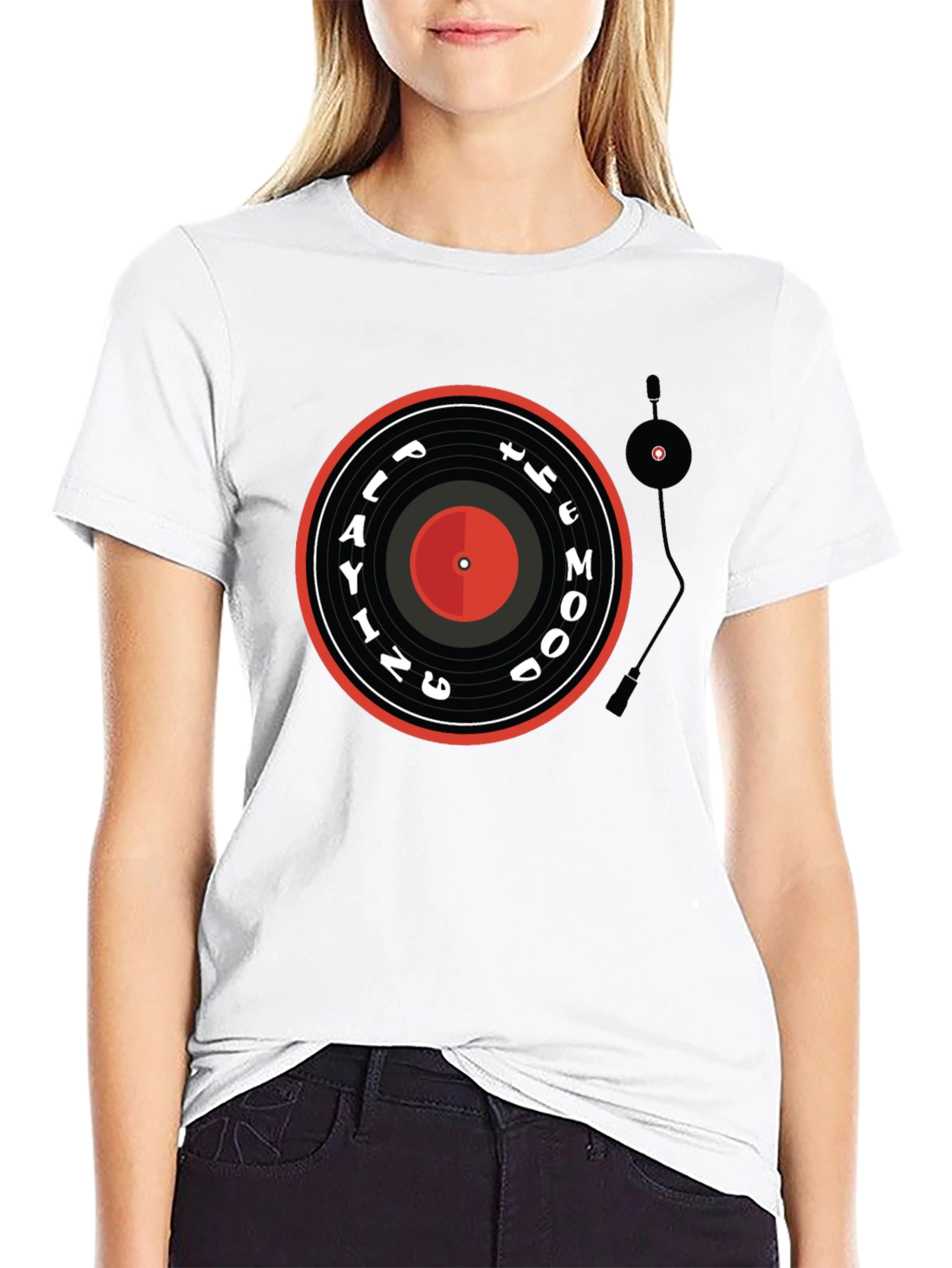 Playing the Mood Black Graphic Tee