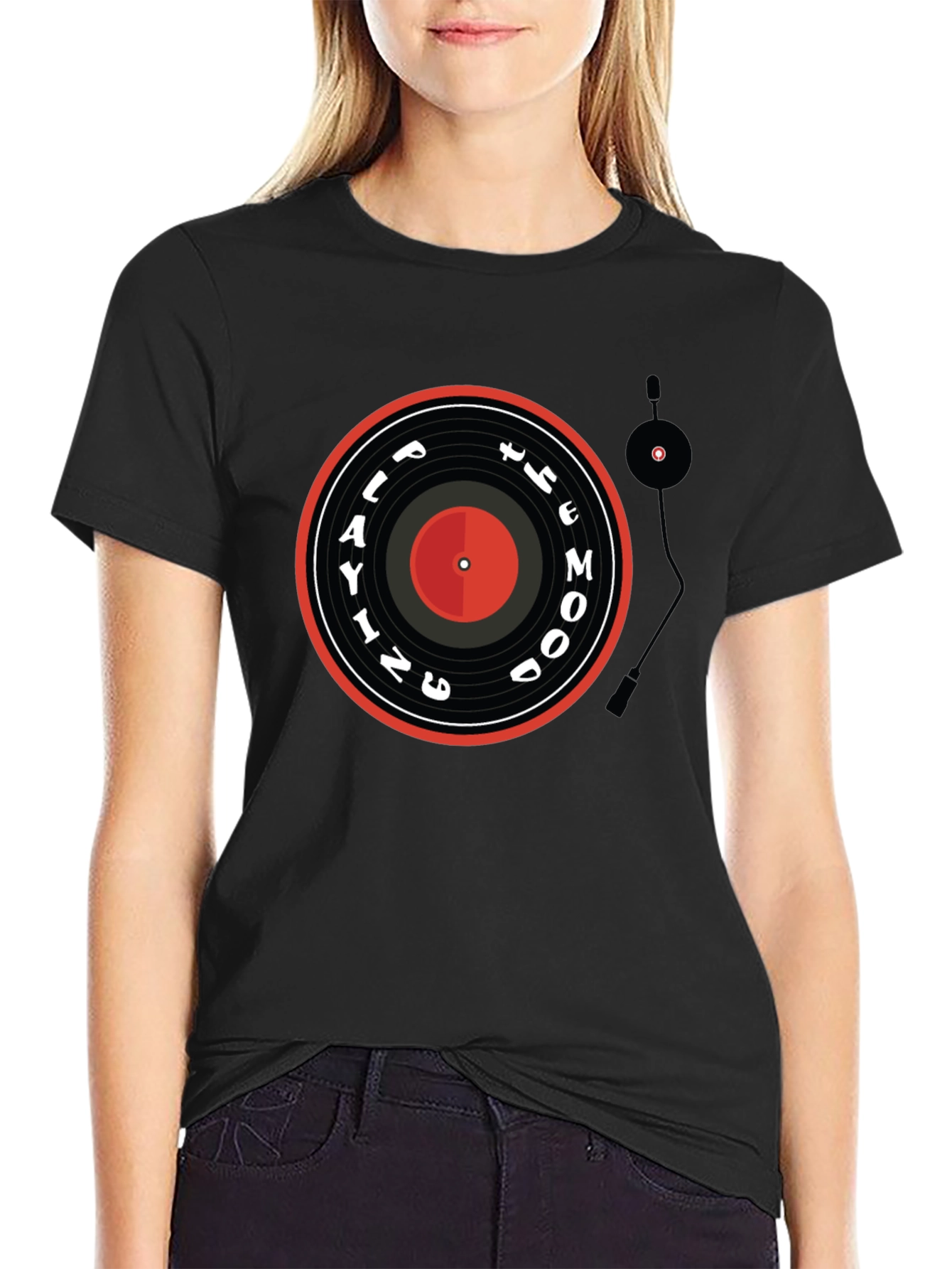 Playing the Mood Black Graphic Tee