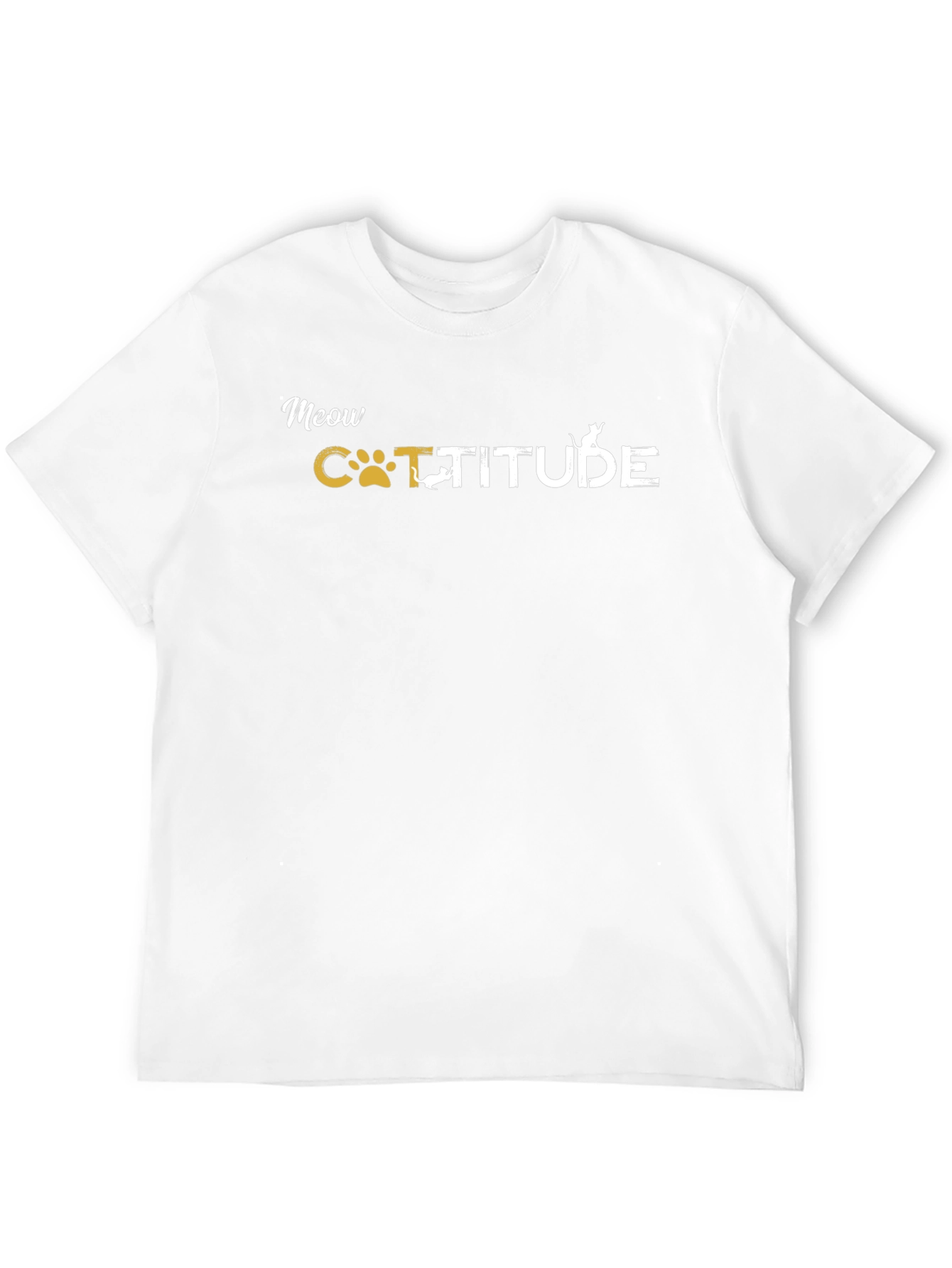 Meow Catitude Graphic T-Shirt - Black