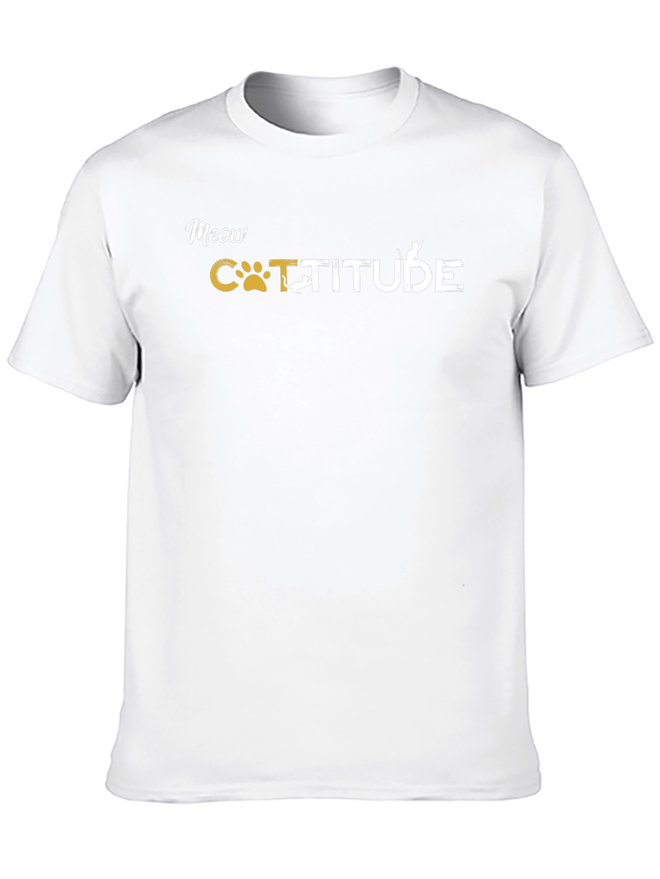 Meow Catitude Graphic T-Shirt - Black