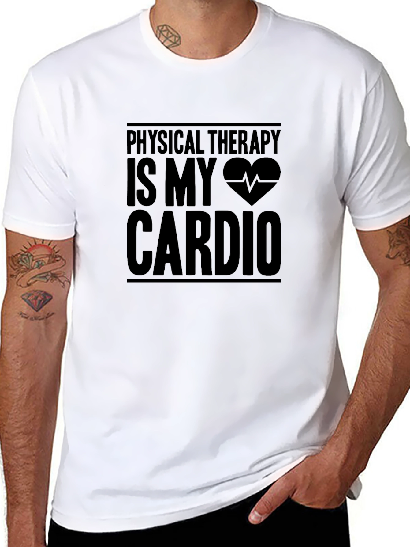 Physical Therapy Cardio Black T-Shirt