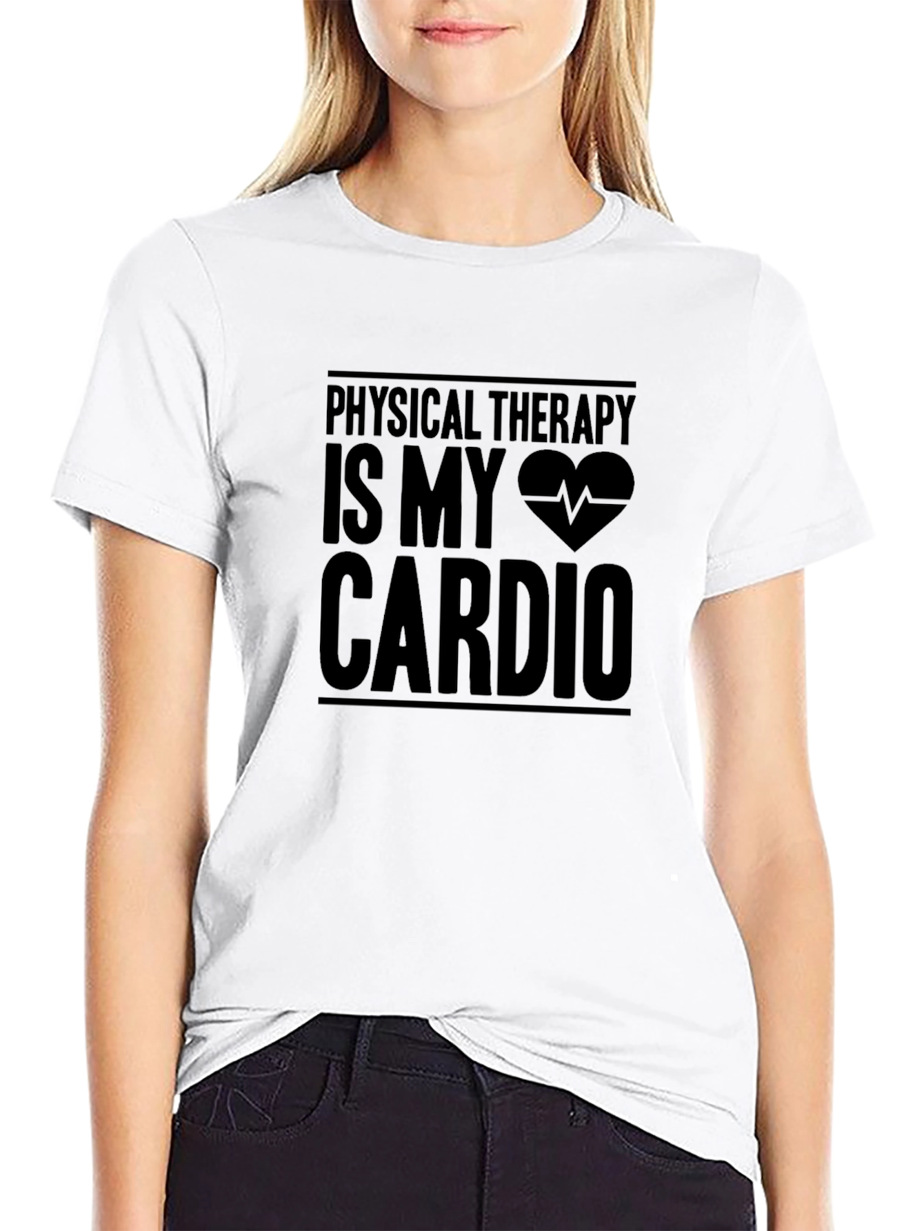 Physical Therapy Cardio Black T-Shirt