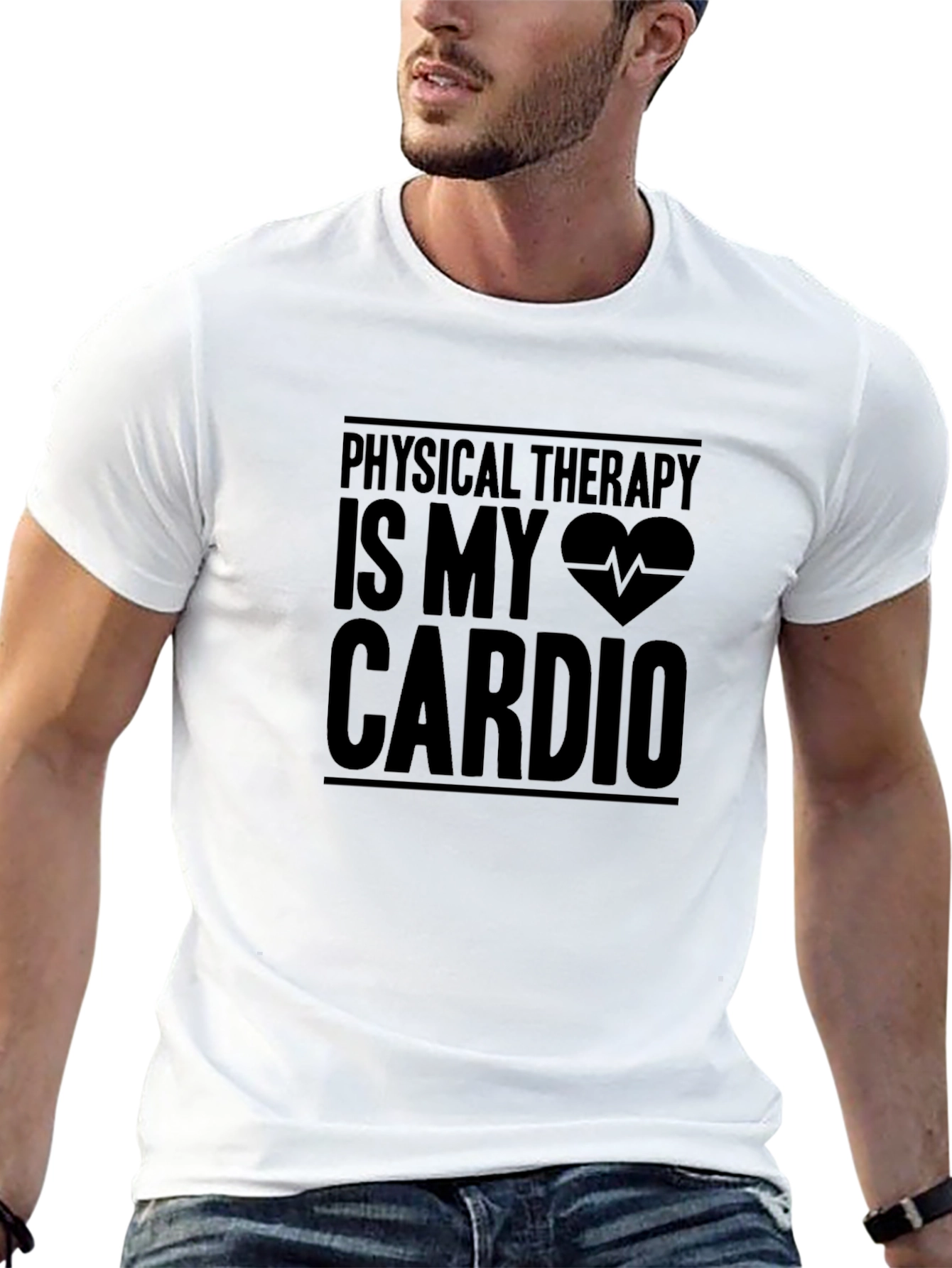 Physical Therapy Cardio Black T-Shirt