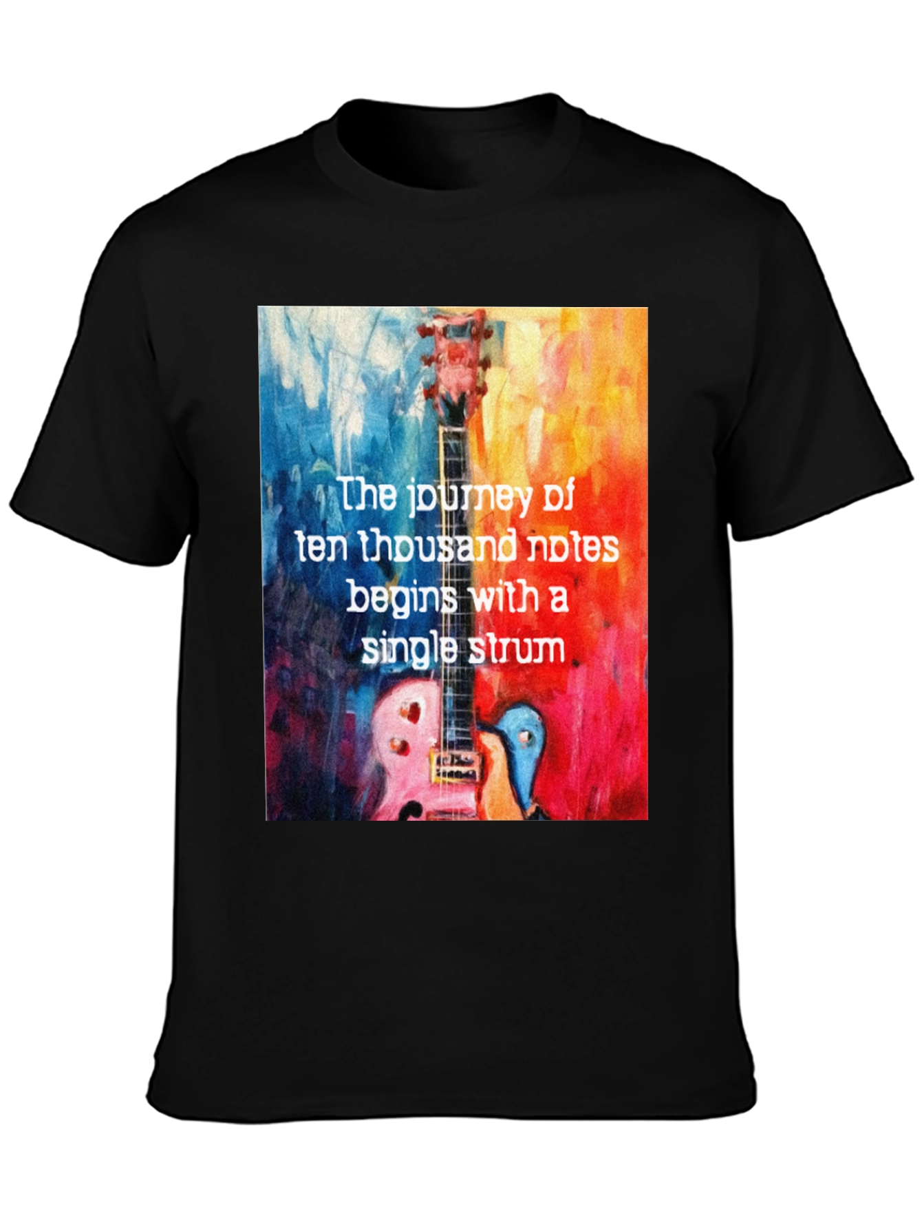 Guitar Notes T-Shirt - Music Lover Tee