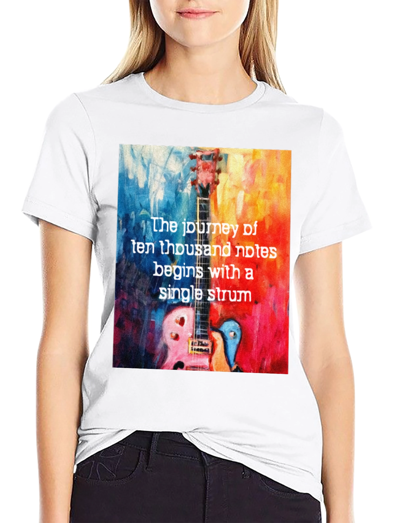 Guitar Notes T-Shirt - Music Lover Tee