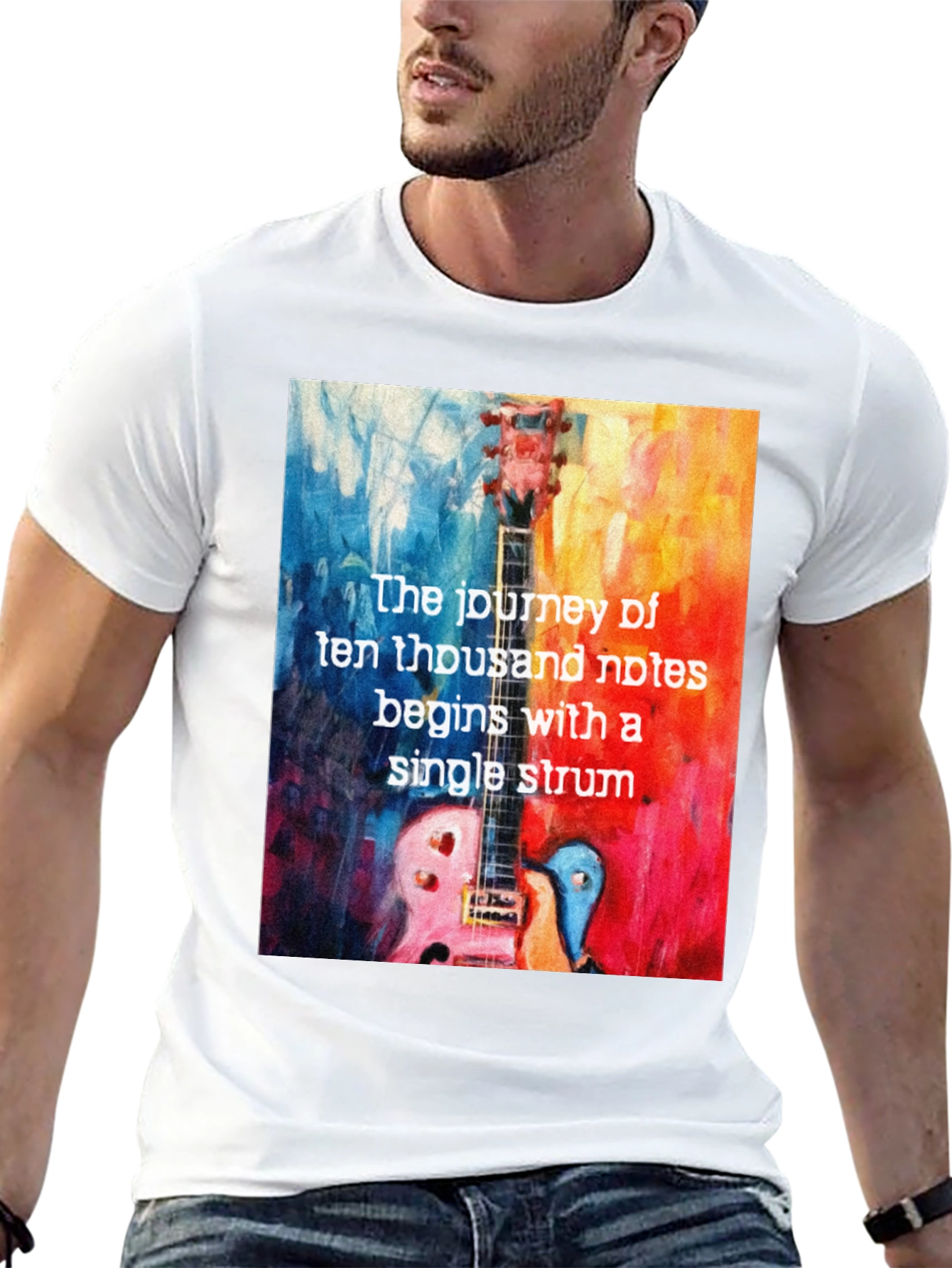 Guitar Notes T-Shirt - Music Lover Tee