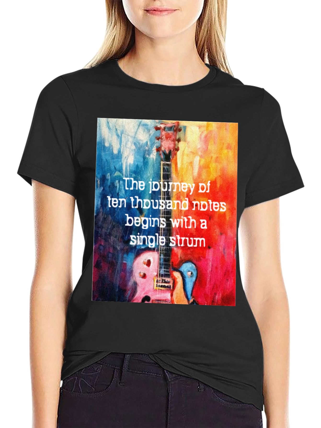 Guitar Notes T-Shirt - Music Lover Tee