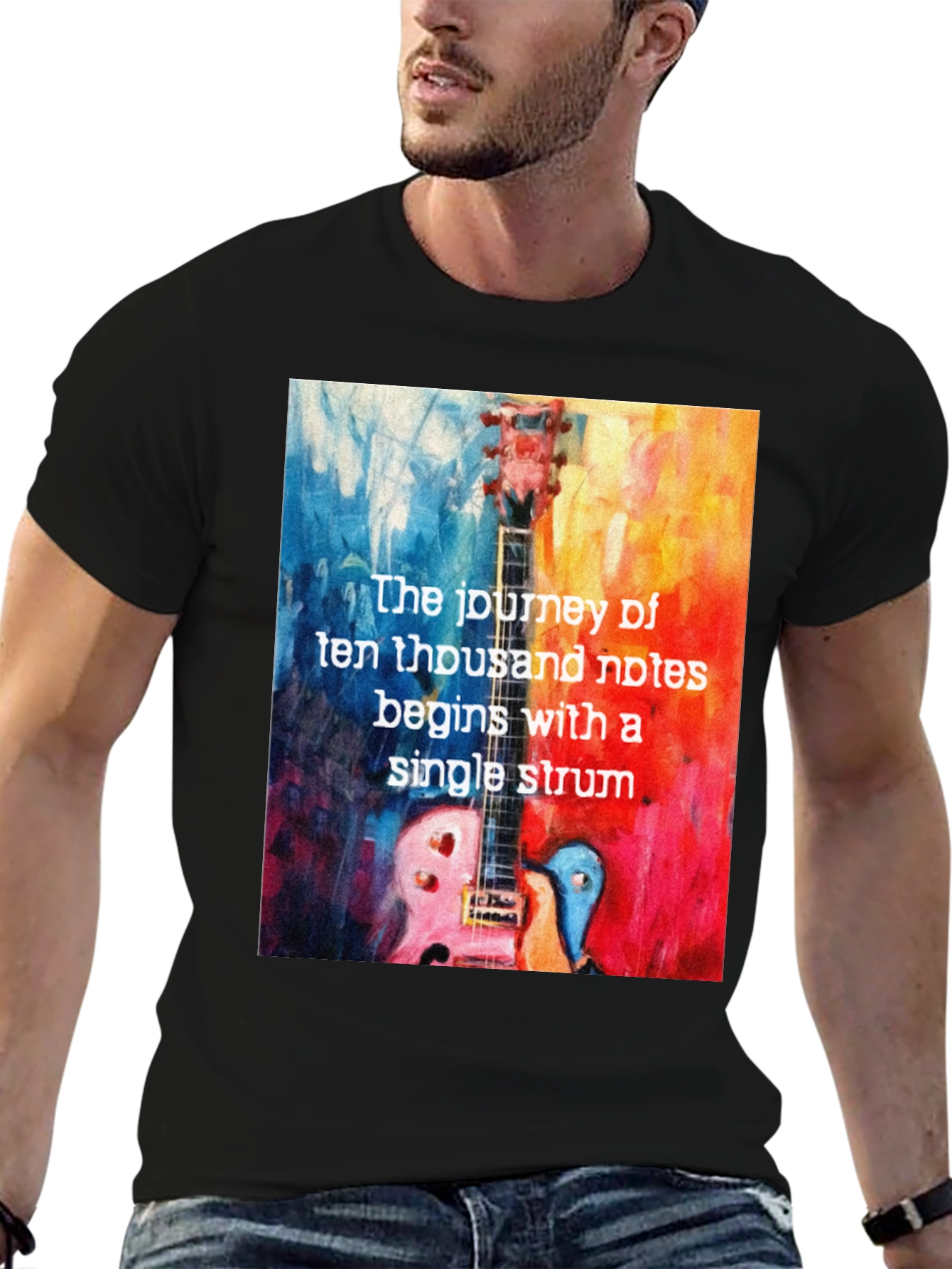 Guitar Notes T-Shirt - Music Lover Tee