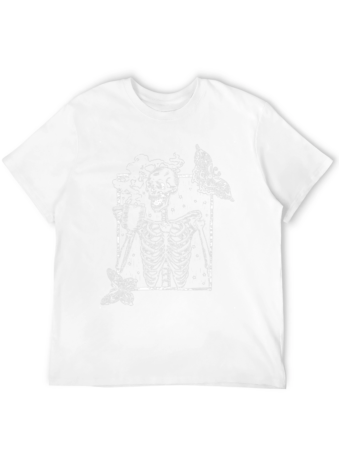 Skeleton Coffee T-Shirt - Gothic Style Graphic Tee
