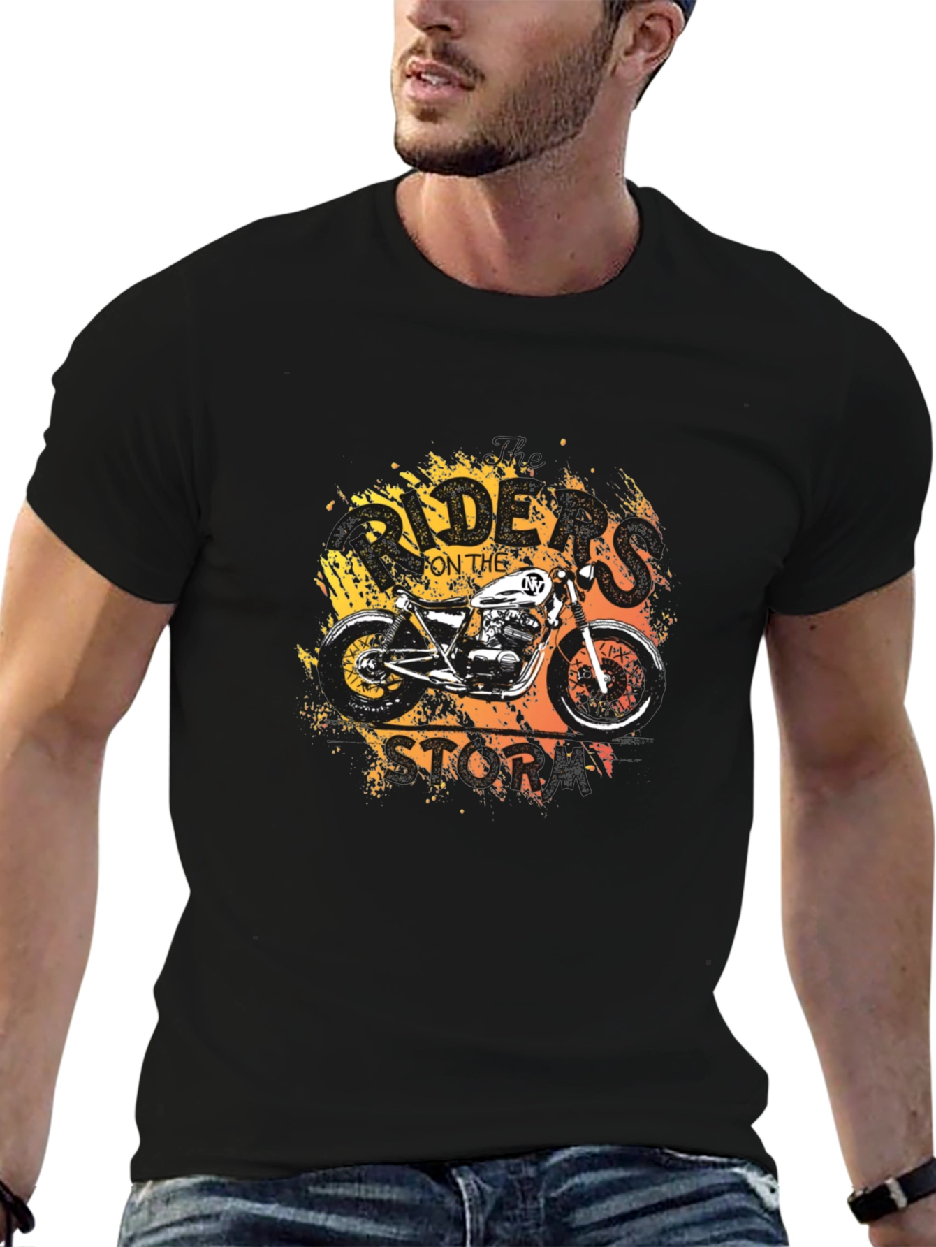 Riders on the Storm Motorcycle Graphic T-Shirt