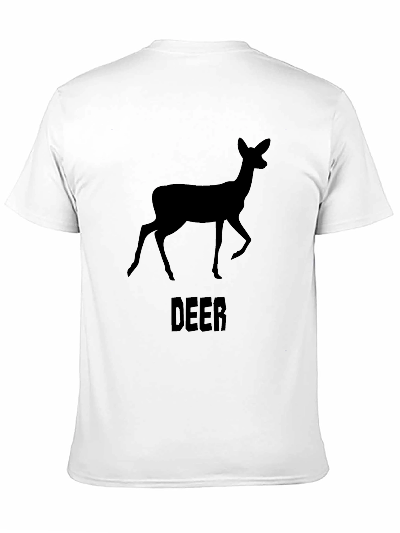 Deer Graphic Print Crew Neck T-Shirt