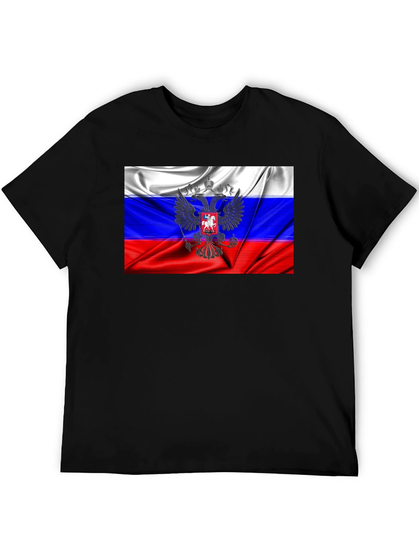 Russian Flag Eagle Graphic T-Shirt
