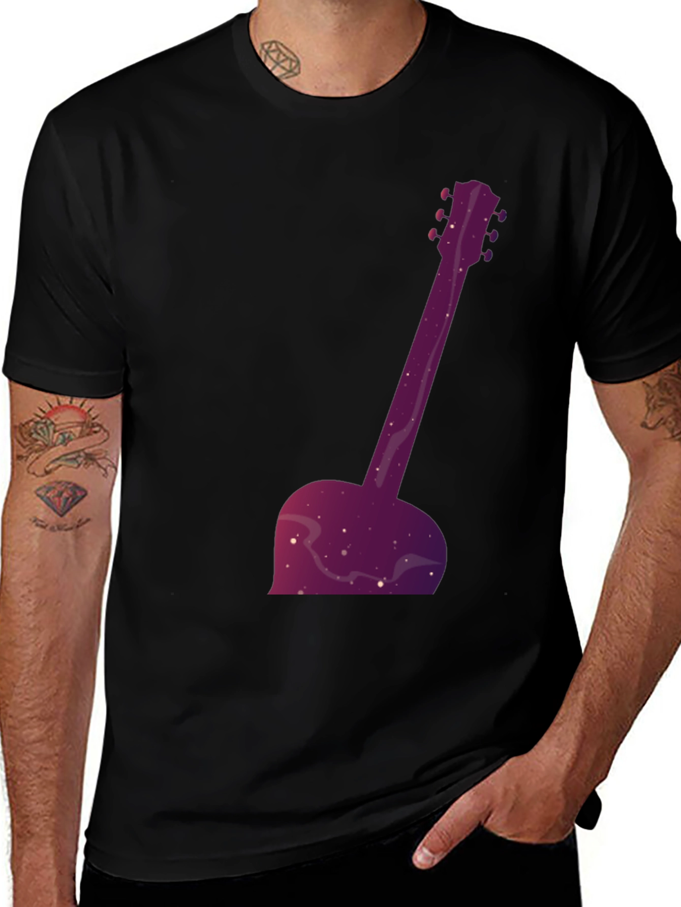Galaxy Guitar T-Shirt - Cool Musician Tee