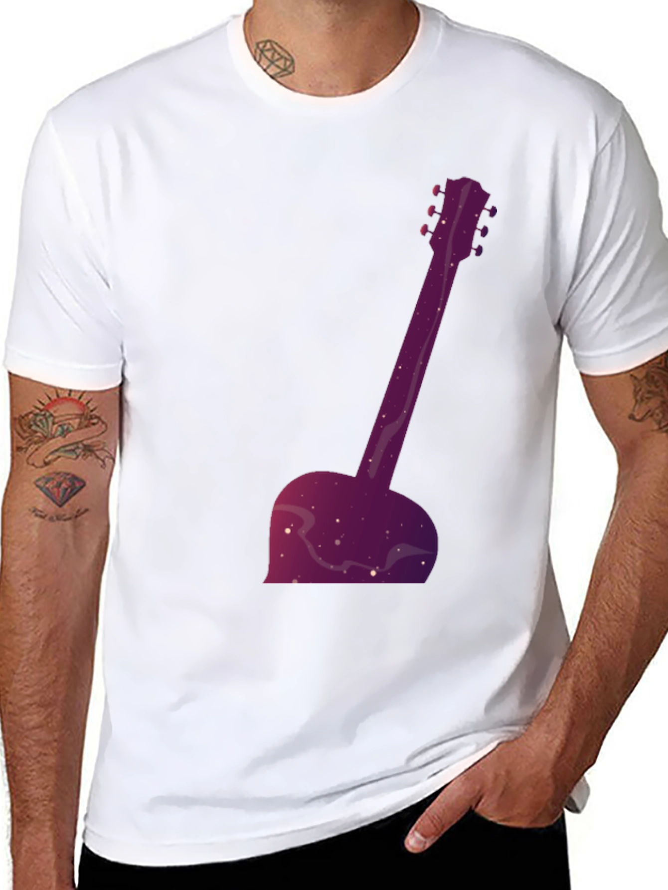 Galaxy Guitar T-Shirt - Cool Musician Tee