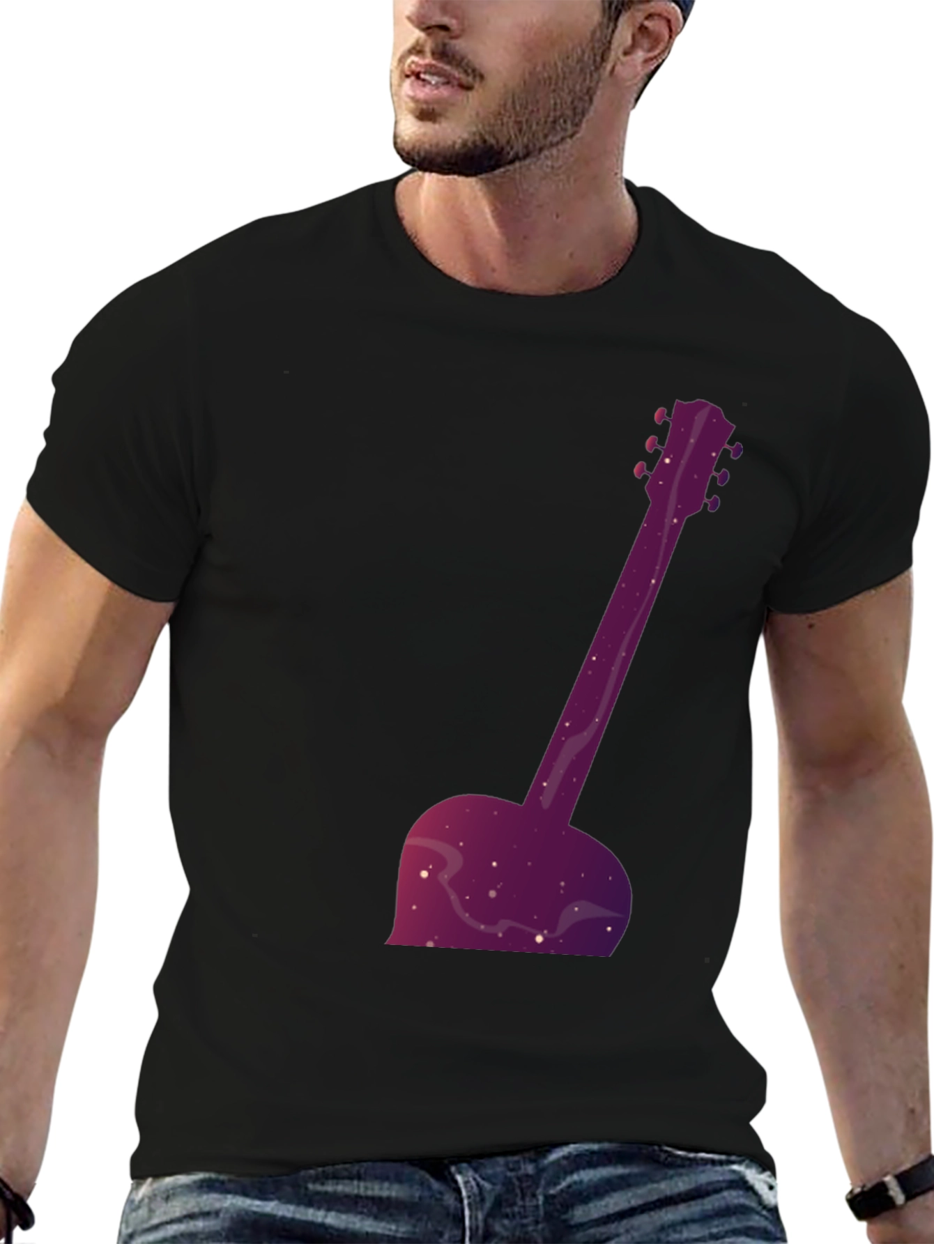 Galaxy Guitar T-Shirt - Cool Musician Tee