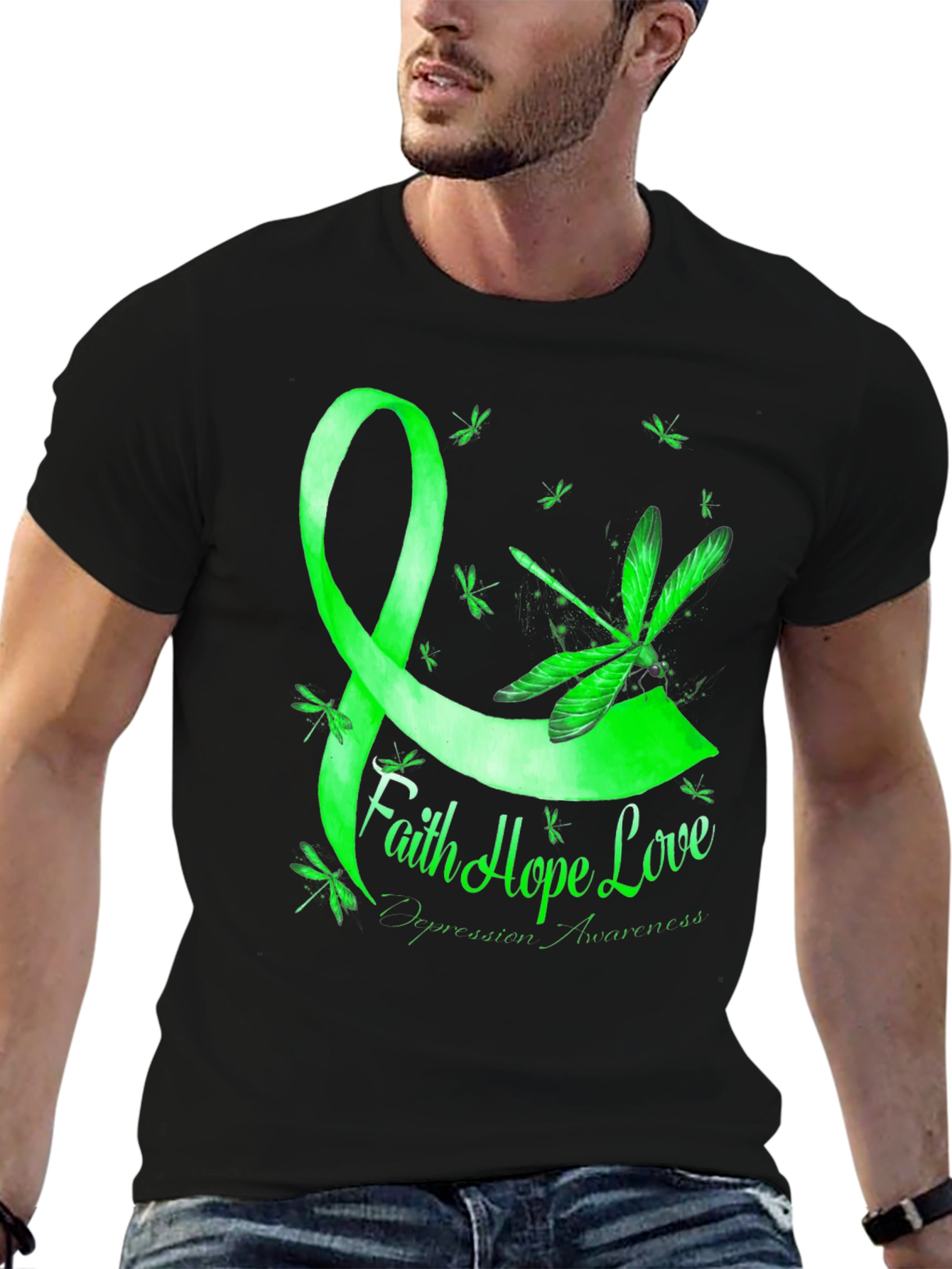 Faith Hope Love Depression Awareness T-Shirt