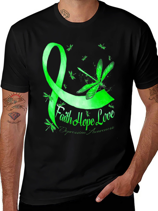 Faith Hope Love Depression Awareness T-Shirt