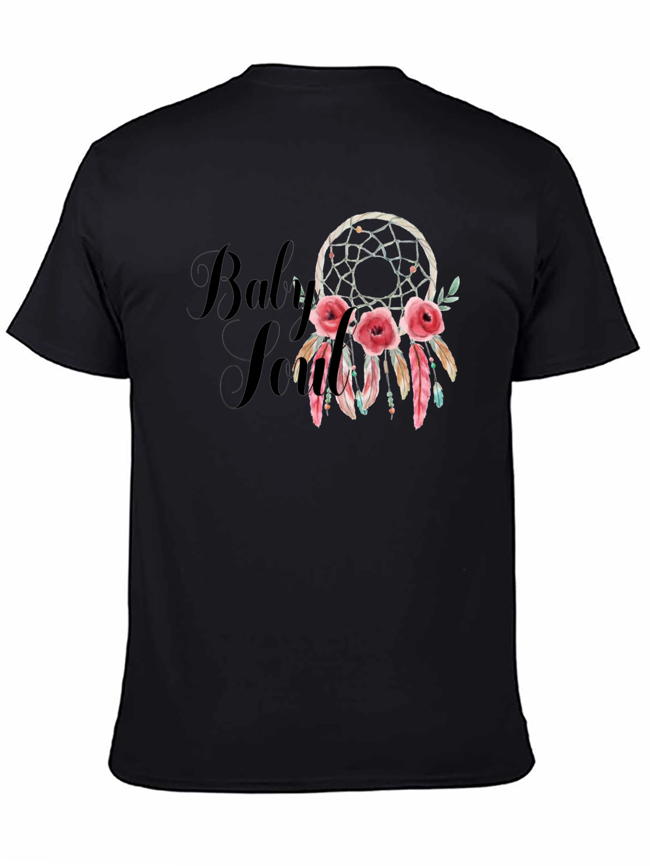 Dream Catcher Roses Black T-Shirt