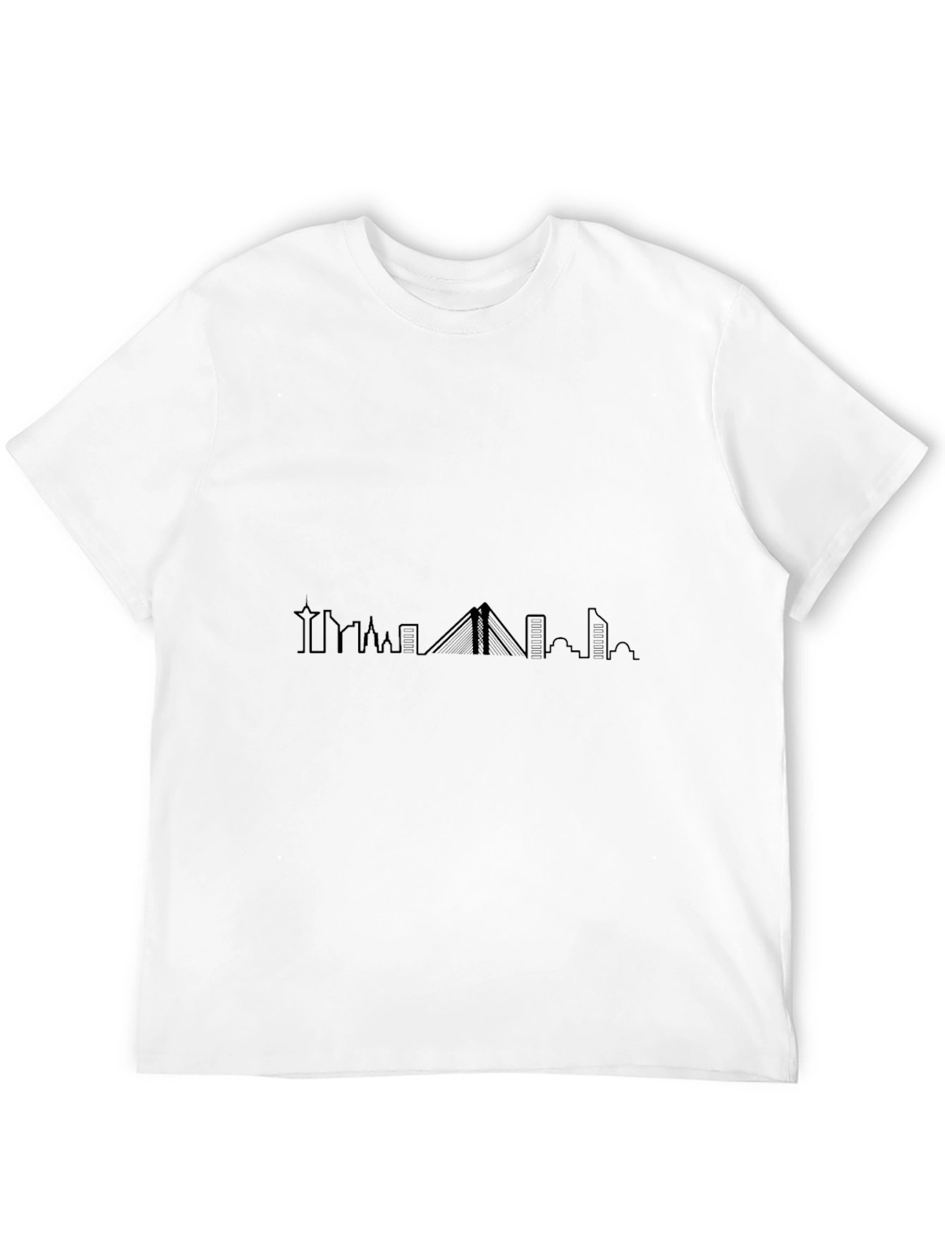Modern Cityscape Silhouette Graphic Tee