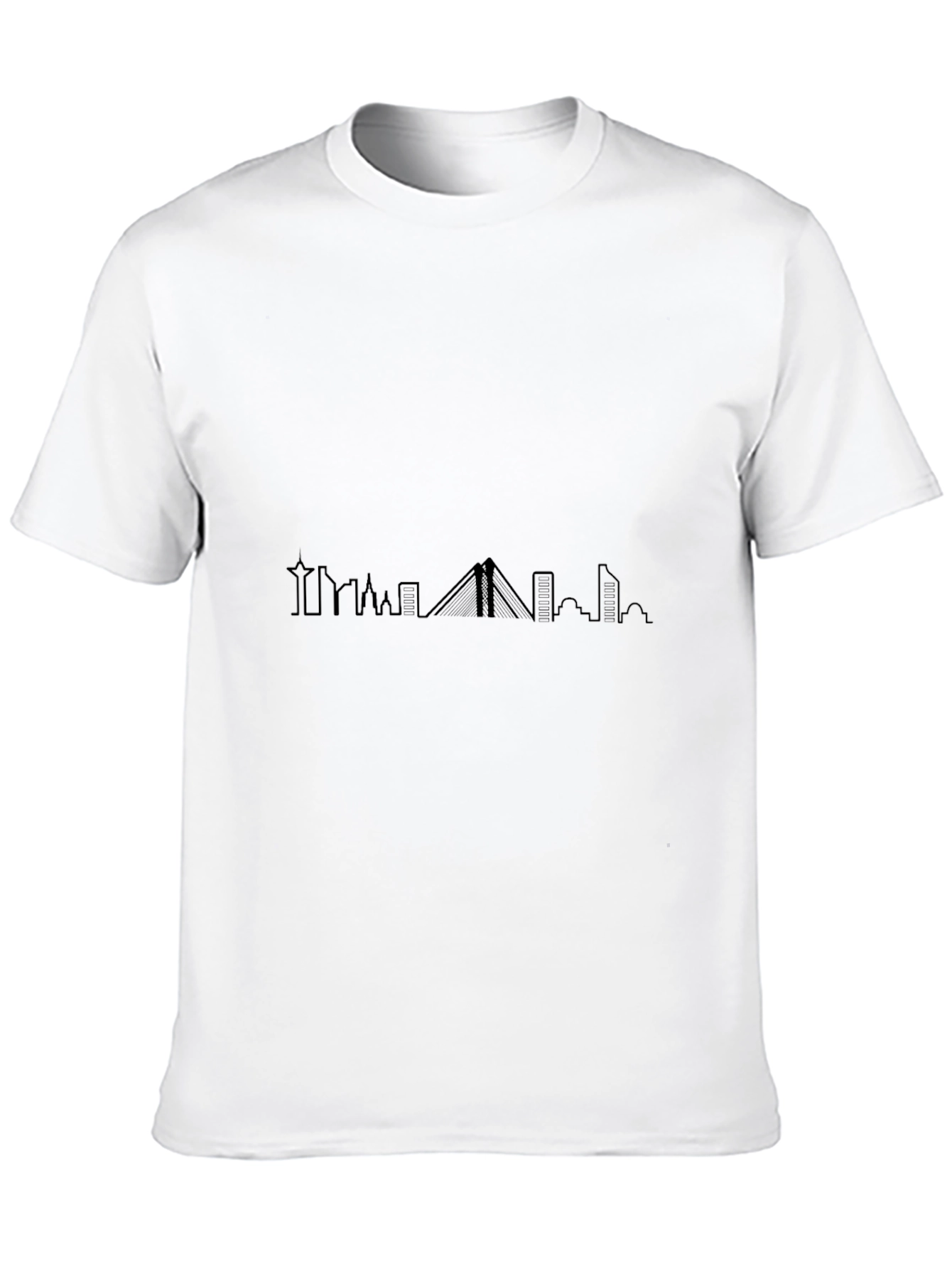 Modern Cityscape Silhouette Graphic Tee
