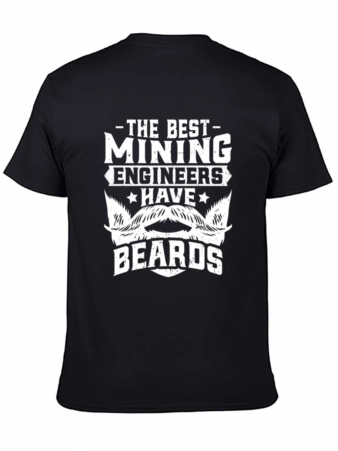Mining Engineer Beard T-Shirt - Black