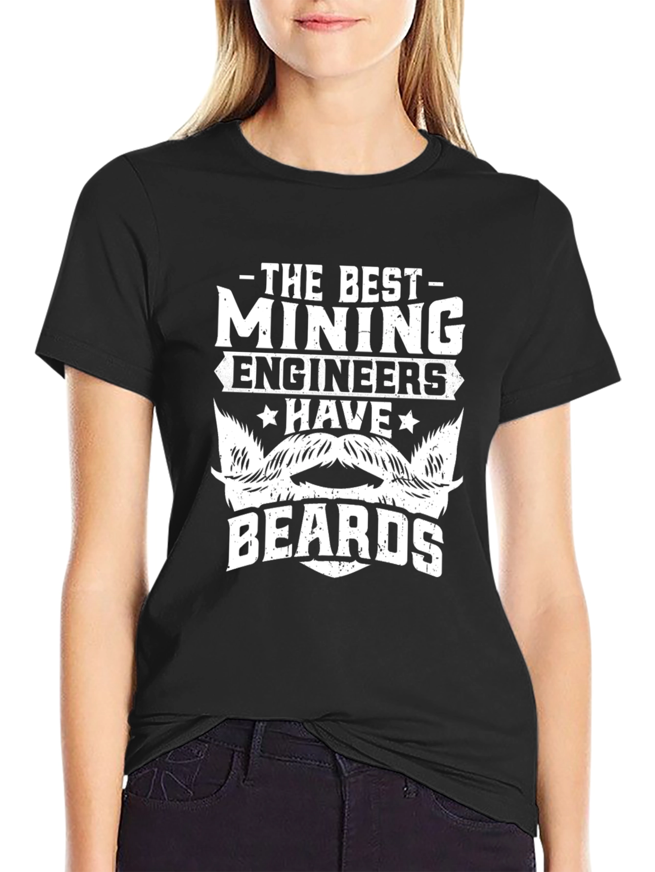 Mining Engineer Beard T-Shirt - Black