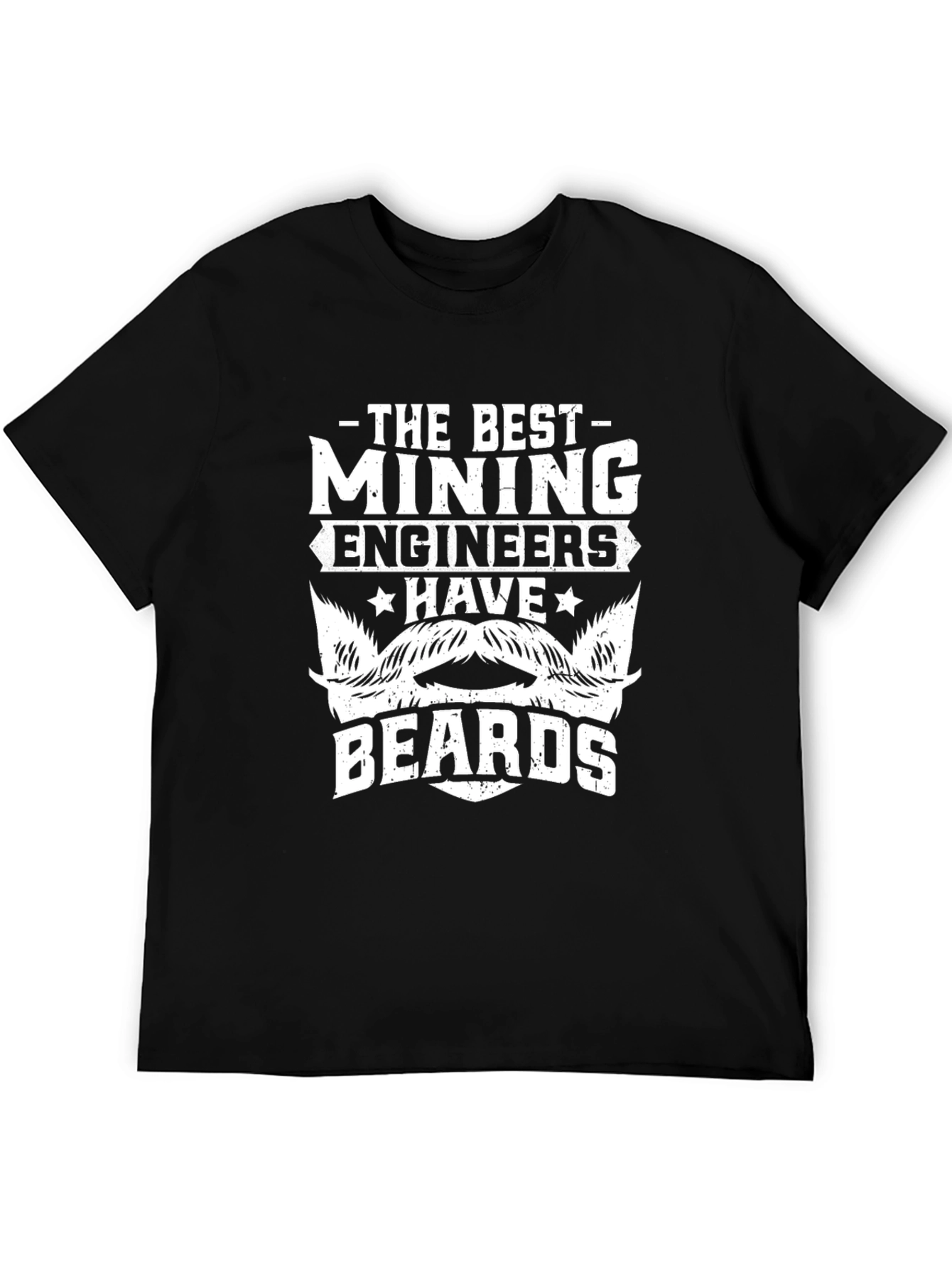 Mining Engineer Beard T-Shirt - Black