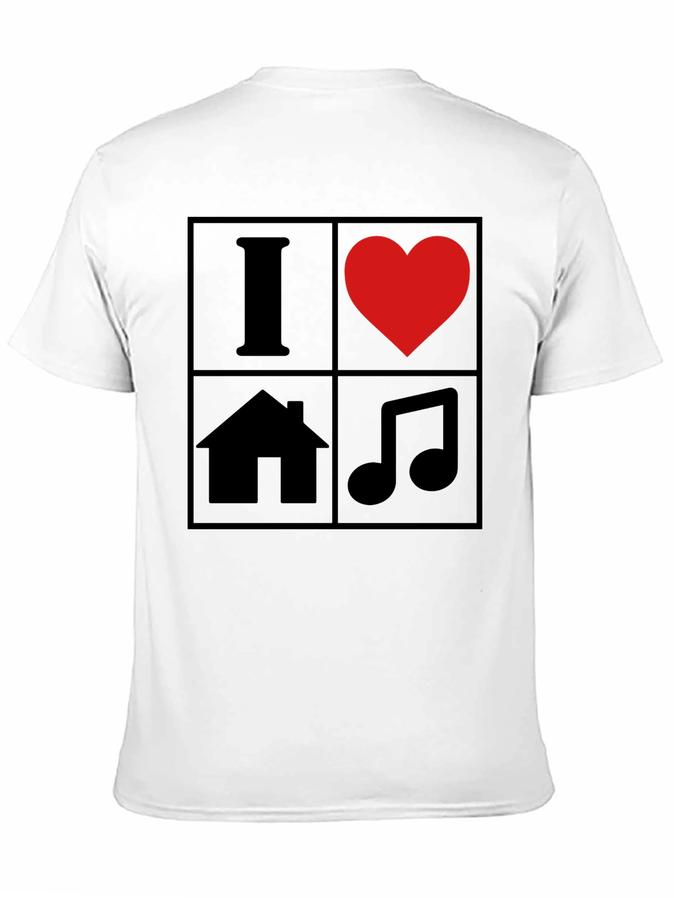 I Love House Music T-Shirt - Black Graphic Tee