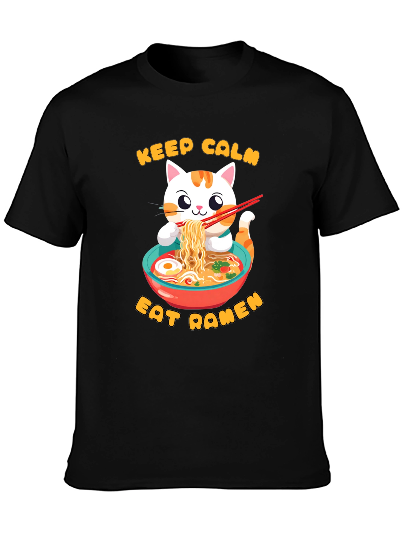 Keep Calm & Eat Ramen Cat T-Shirt