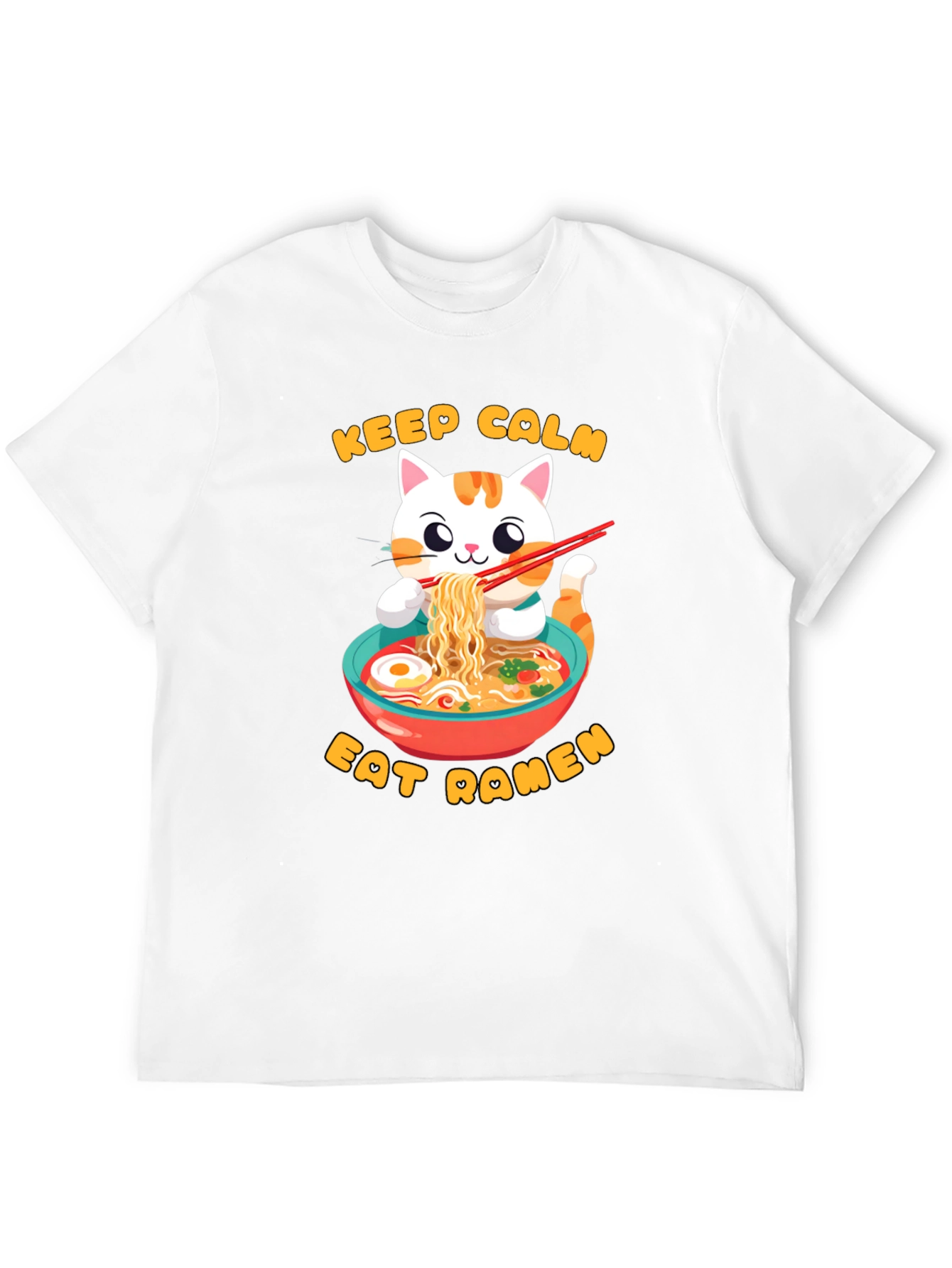 Keep Calm & Eat Ramen Cat T-Shirt