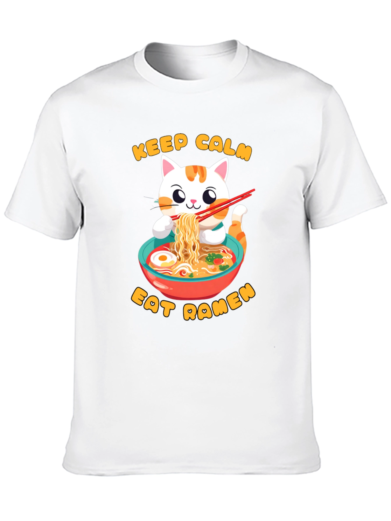 Keep Calm & Eat Ramen Cat T-Shirt