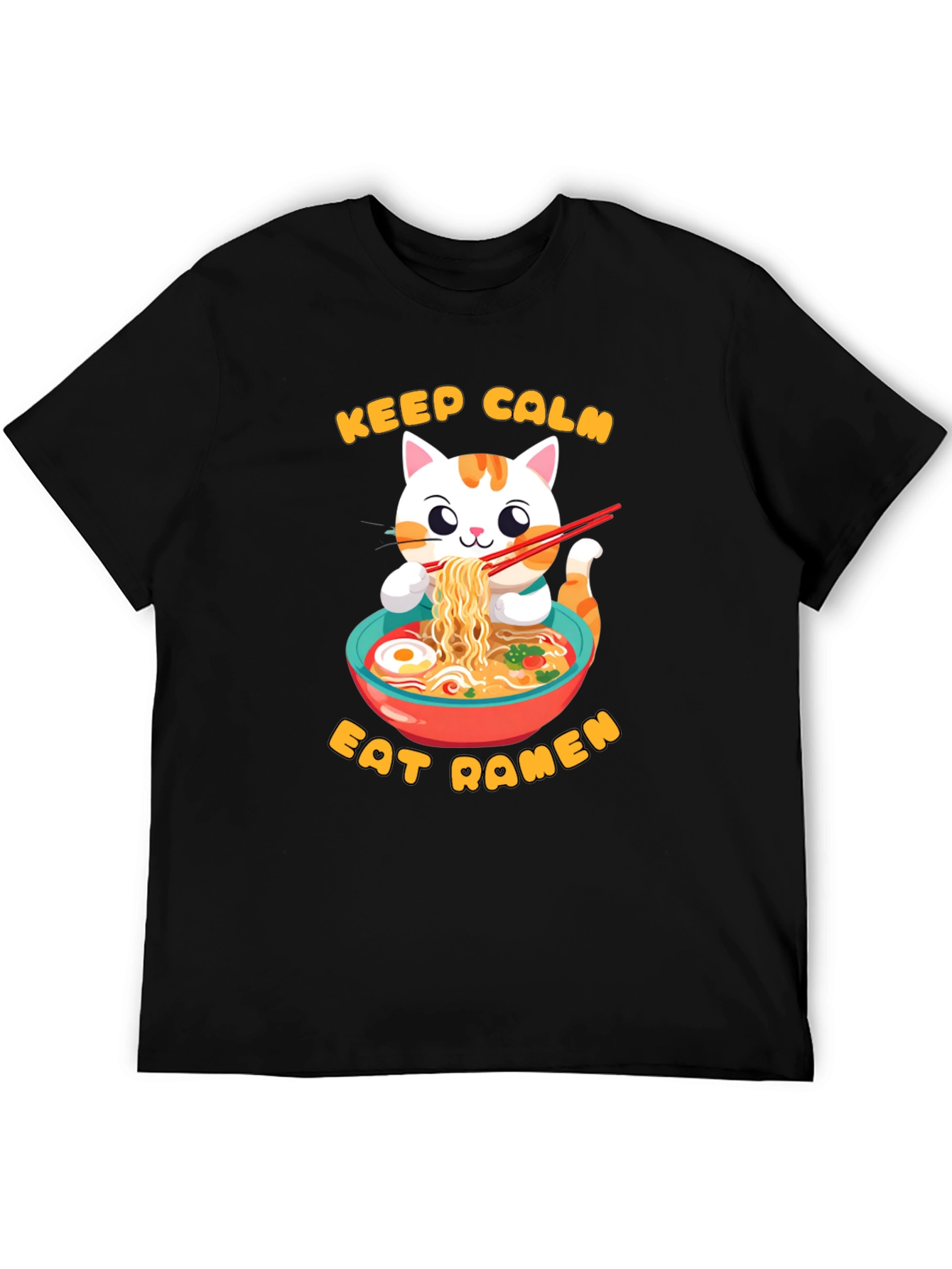 Keep Calm & Eat Ramen Cat T-Shirt