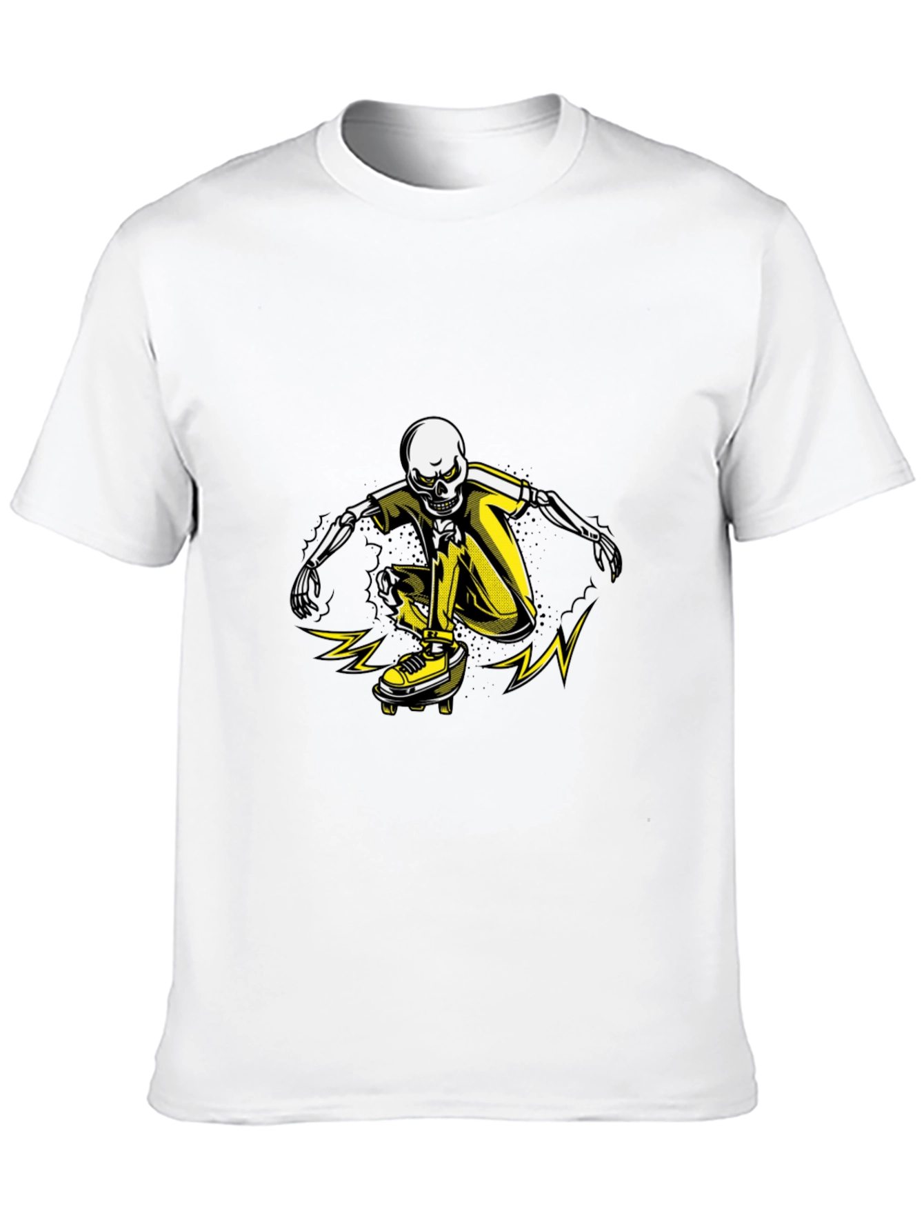 Skeleton Skateboarder Graphic T-Shirt - Black