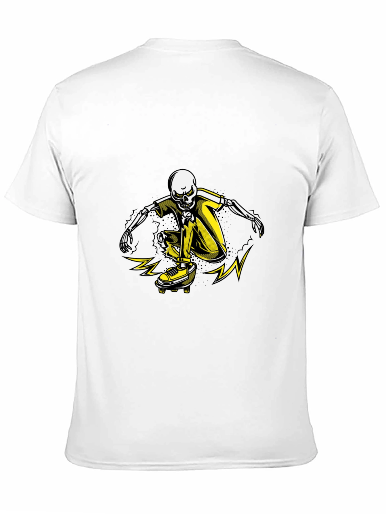 Skeleton Skateboarder Graphic T-Shirt - Black