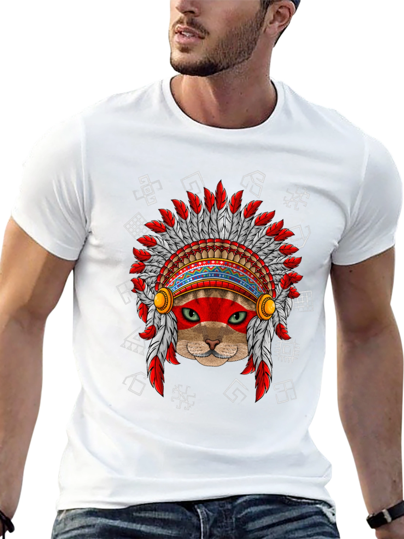 Native American Cat T-Shirt